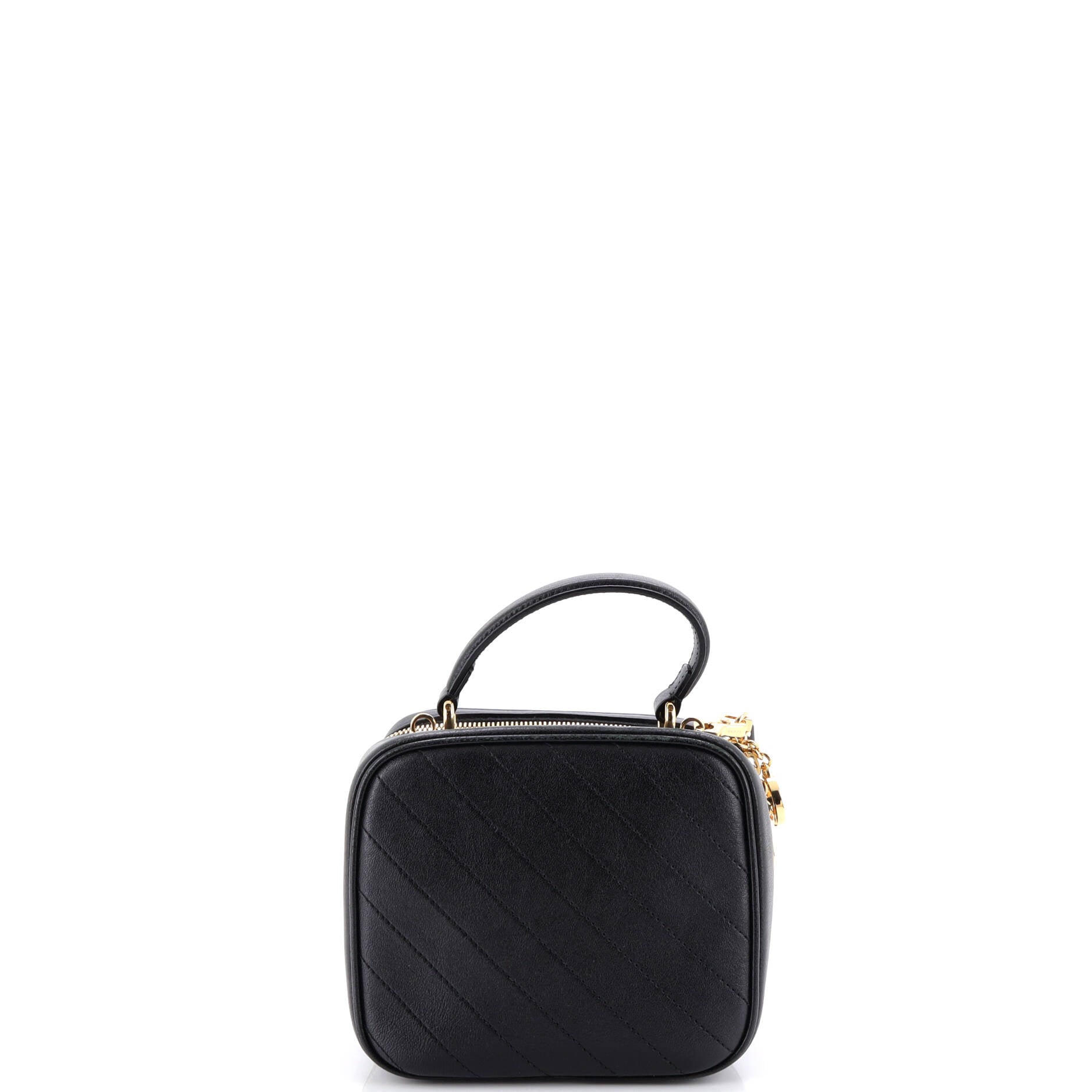 Blondie NM Top Handle Shoulder Bag Diagonal Quilted Leather