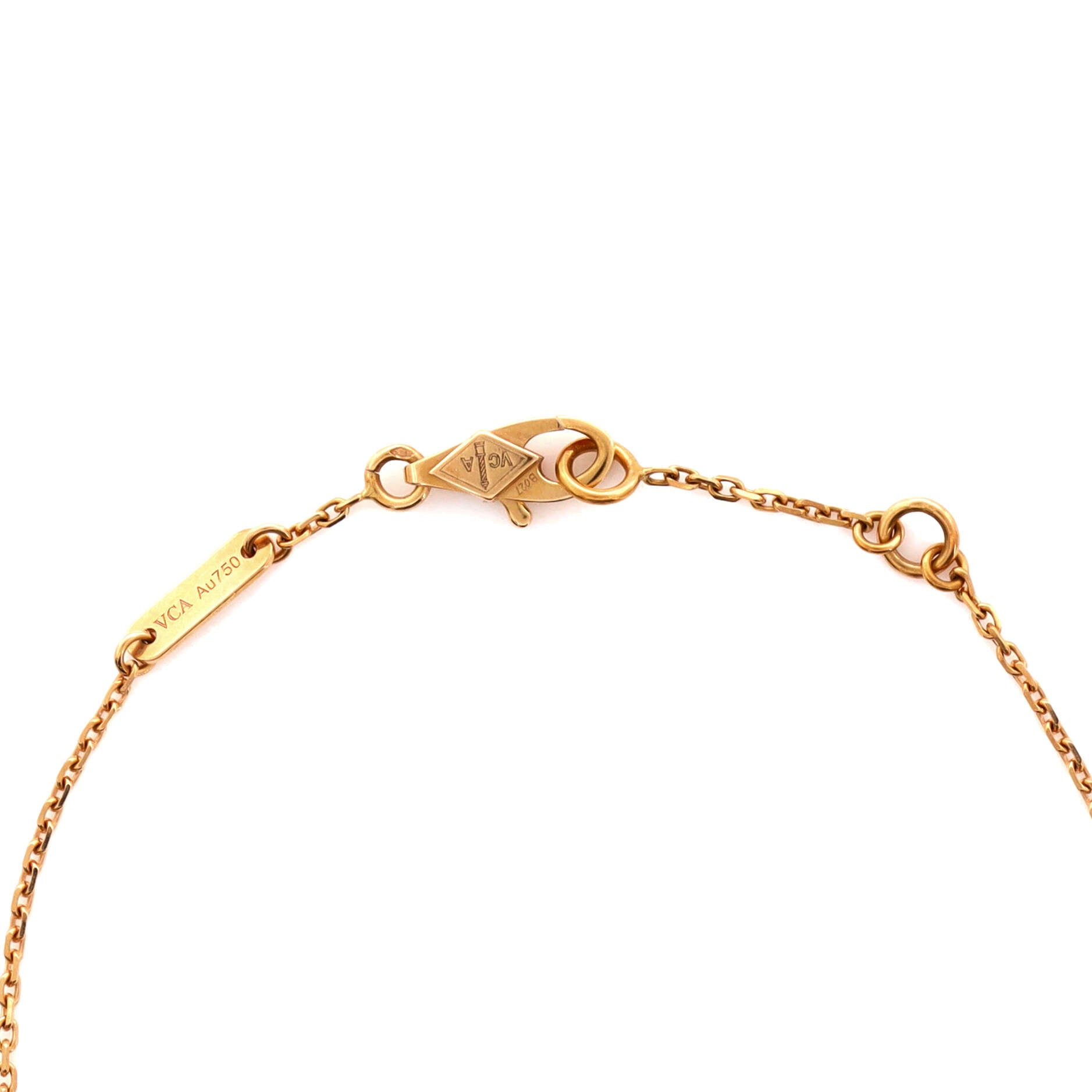 Sweet Alhambra Bracelet 18K Rose Gold and Carnelian