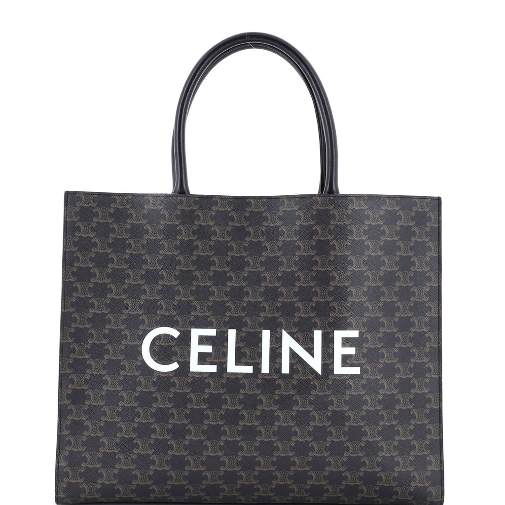 Horizontal Logo Cabas Tote Triomphe Coated Canvas