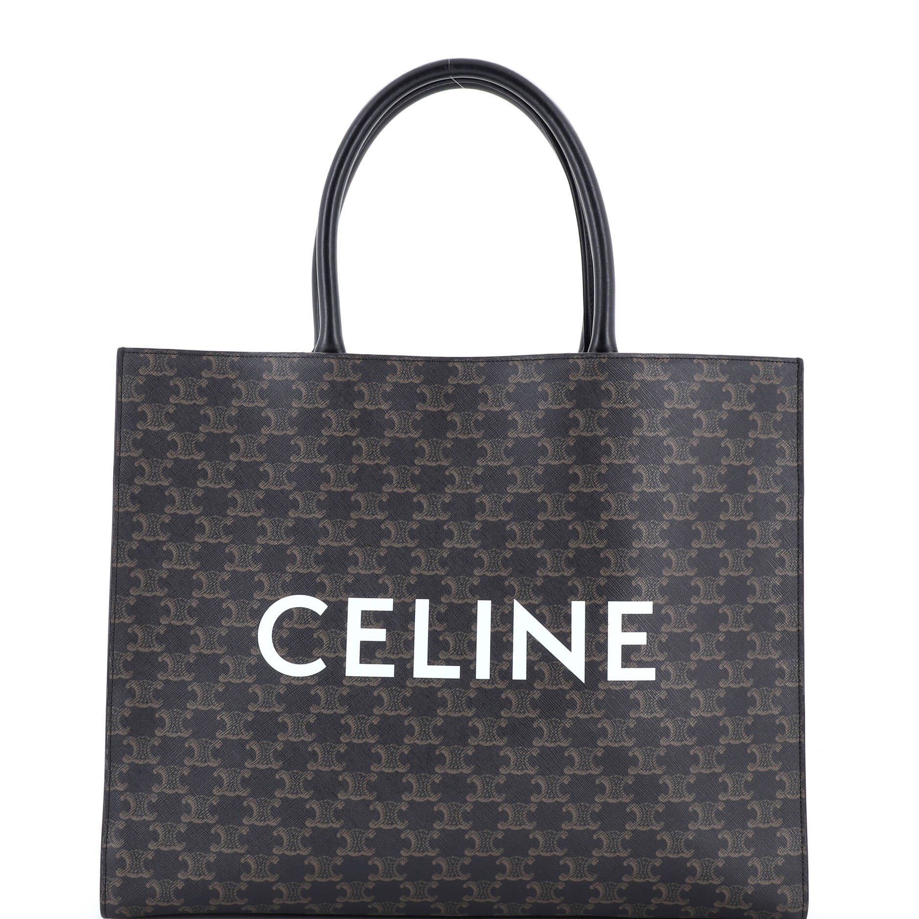 Horizontal Logo Cabas Tote Triomphe Coated Canvas
