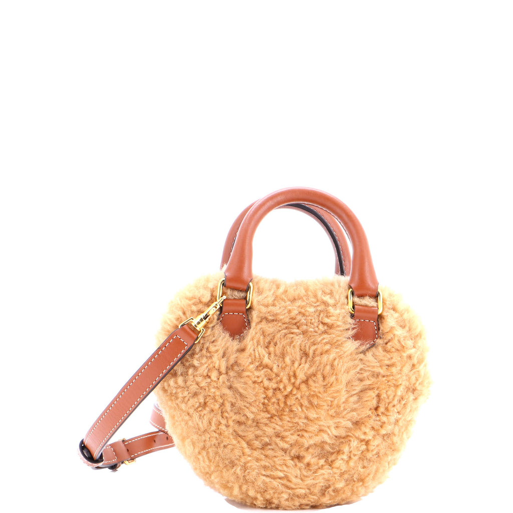 Heart Bag Shearling with Leather Medium