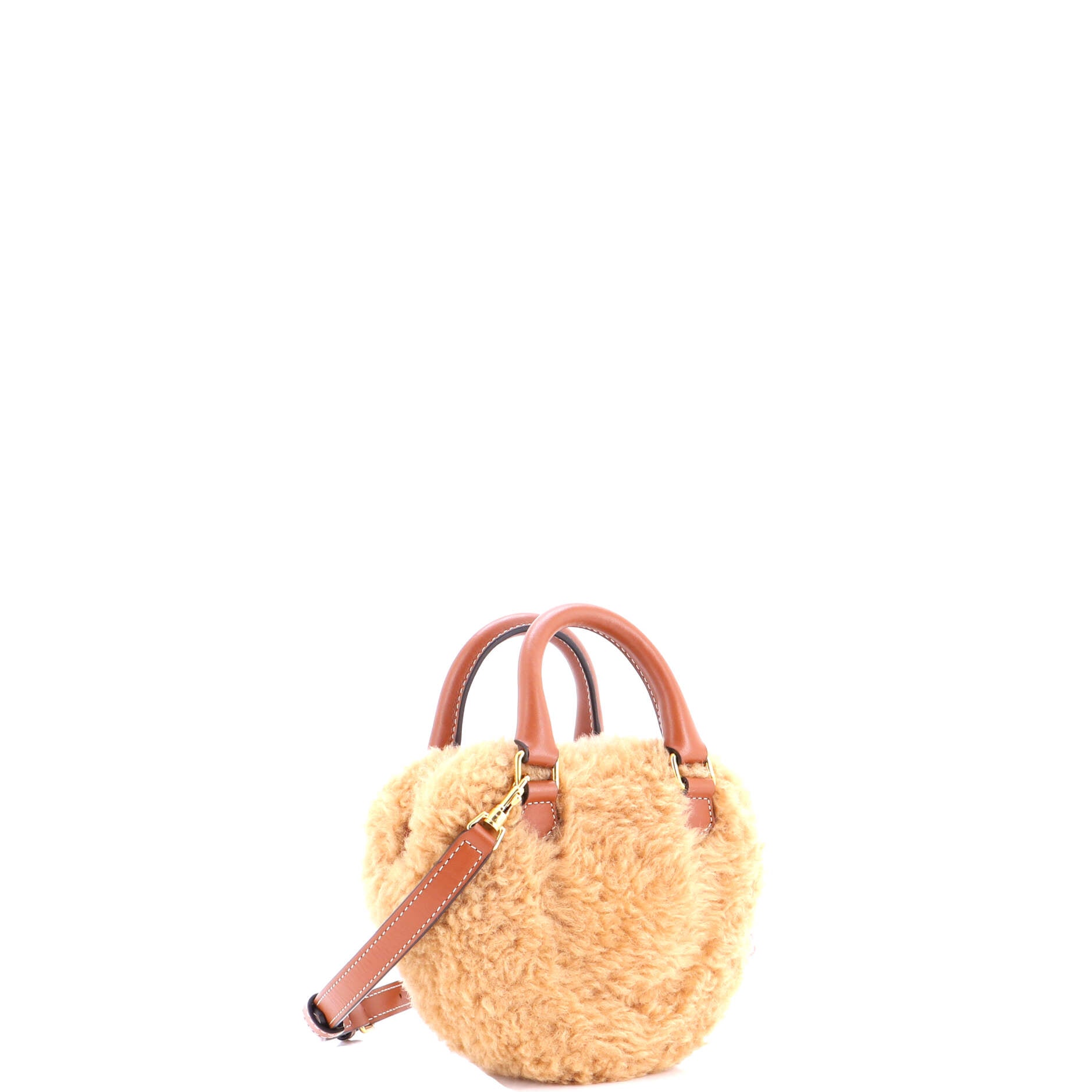 Heart Bag Shearling with Leather Medium