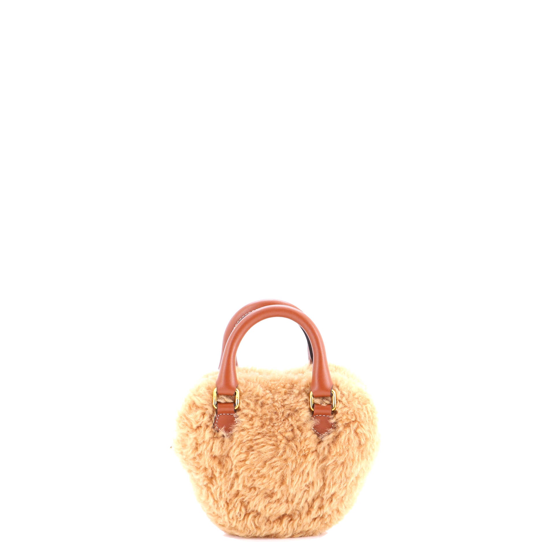 Heart Bag Shearling with Leather Medium