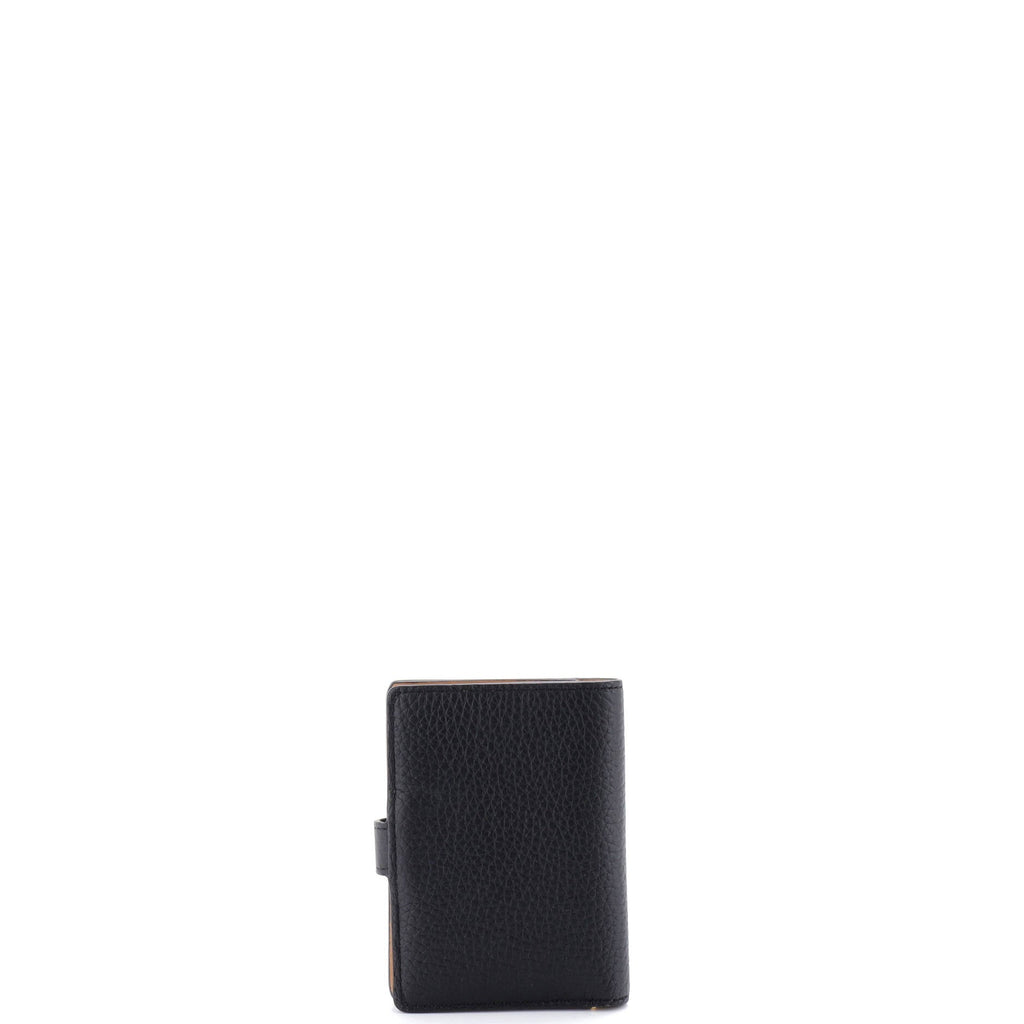 LV Vertical Wallet Taurillion Leather Compact
