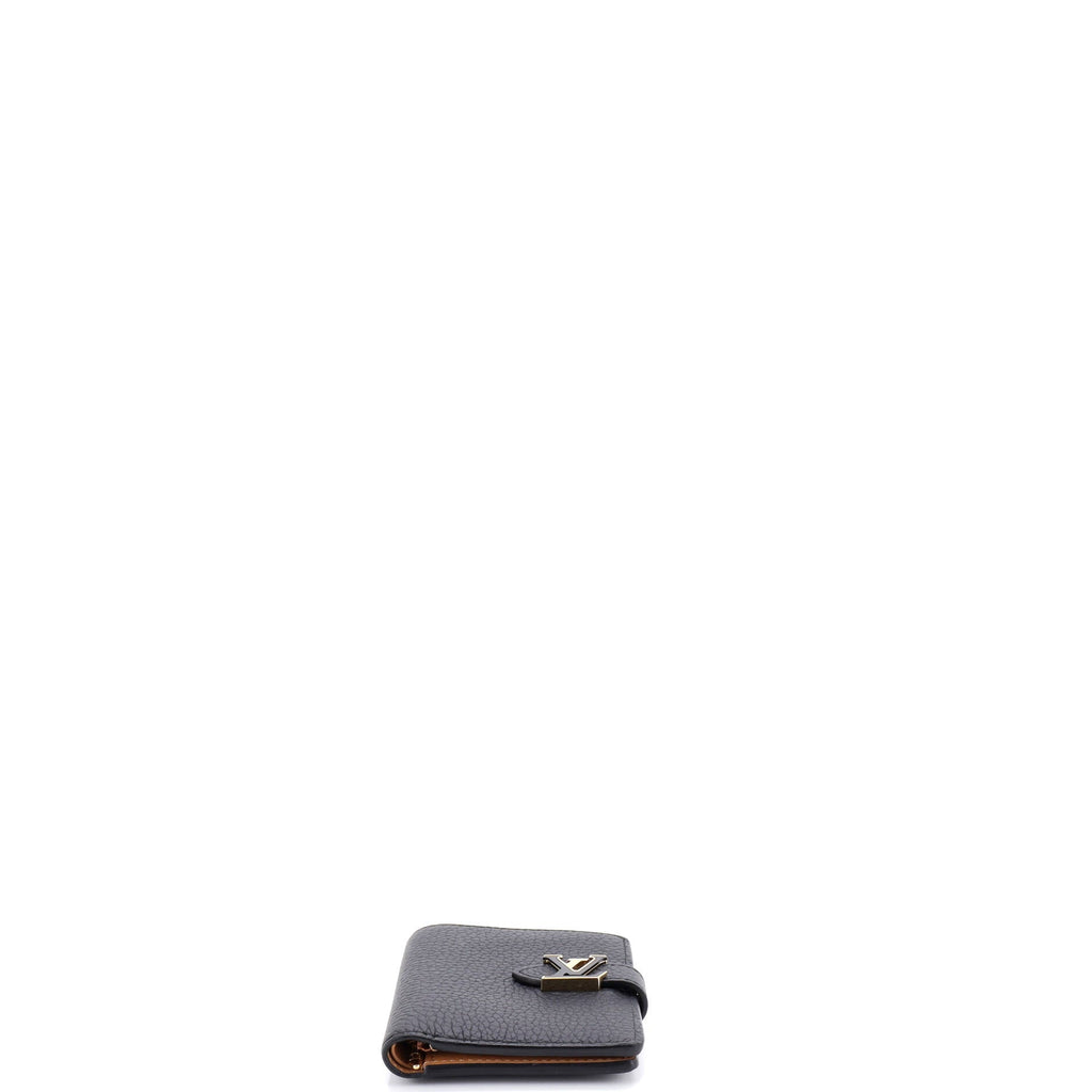 LV Vertical Wallet Taurillion Leather Compact