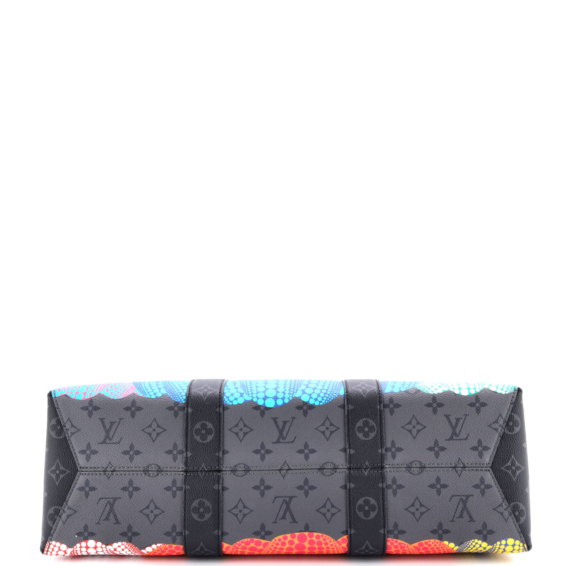 Weekend Tote Yayoi Kusama Pumpkins Reverse Monogram Eclipse Canvas GM