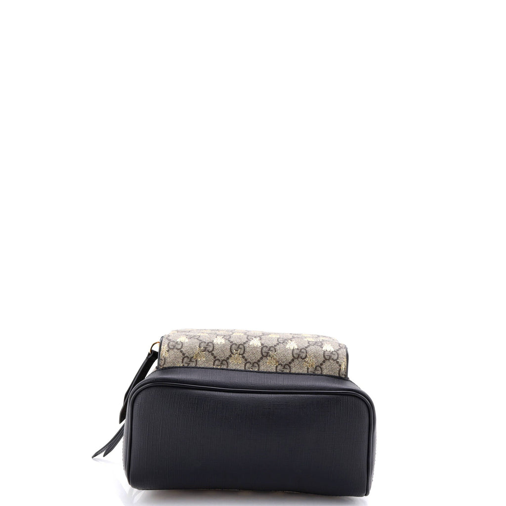 Zip Pocket Backpack Printed GG Coated Canvas Small