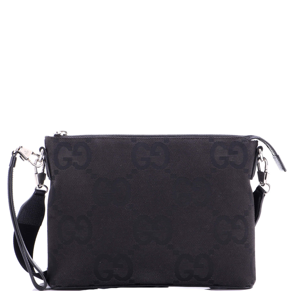 Zip Messenger Bag Jumbo GG Canvas