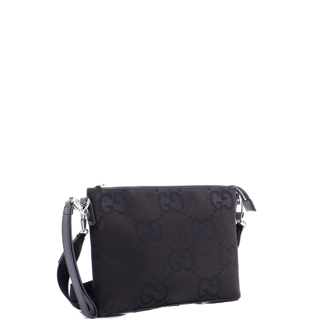 Zip Messenger Bag Jumbo GG Canvas