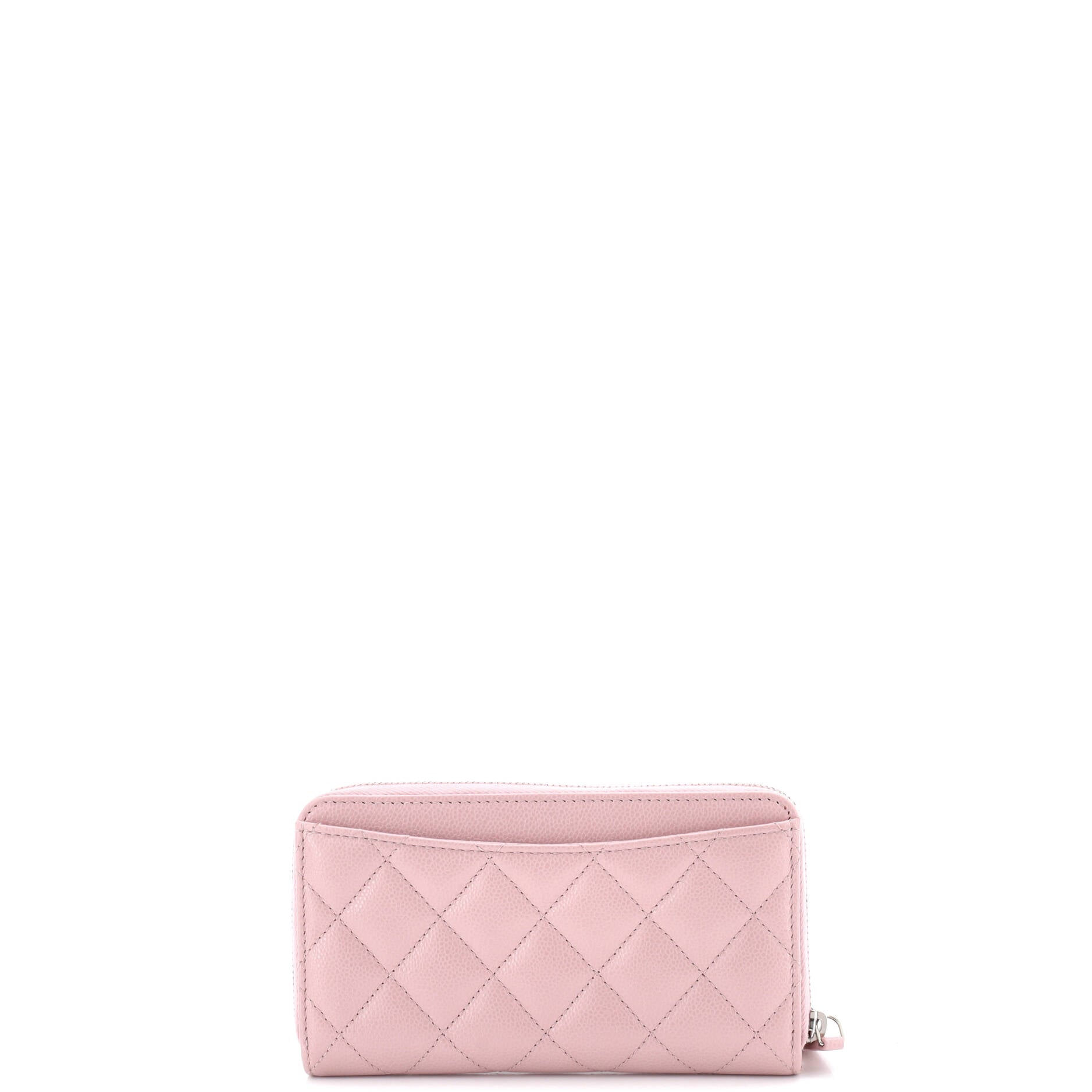 Zip Around Wallet Quilted Caviar Small