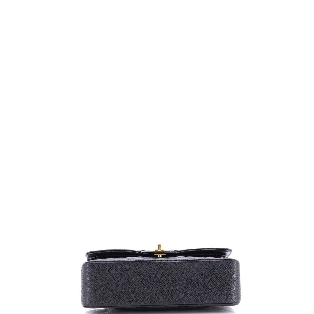 Classic Double Flap Bag Quilted Caviar Small