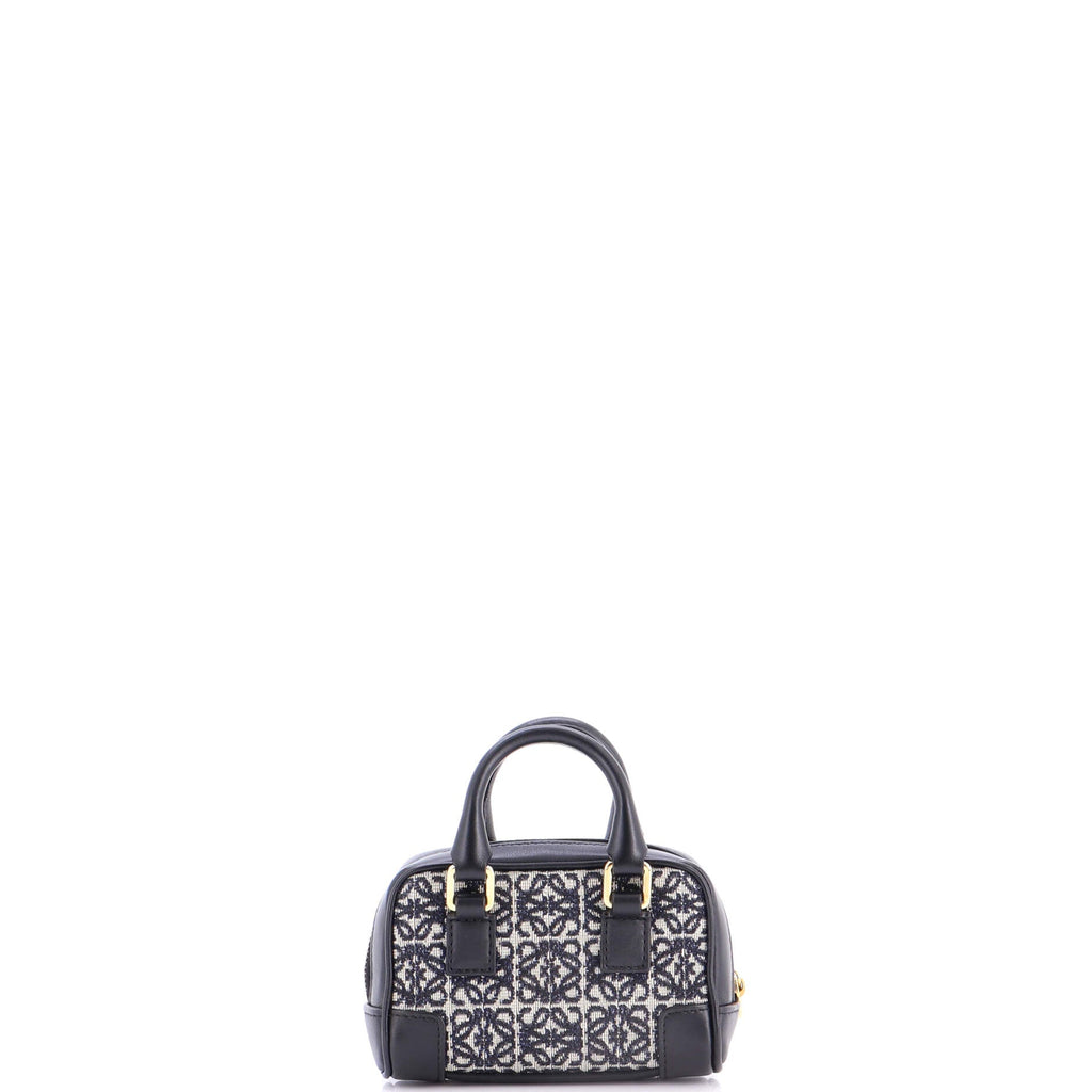 Amazona Bag Leather and Jacquard Canvas Nano