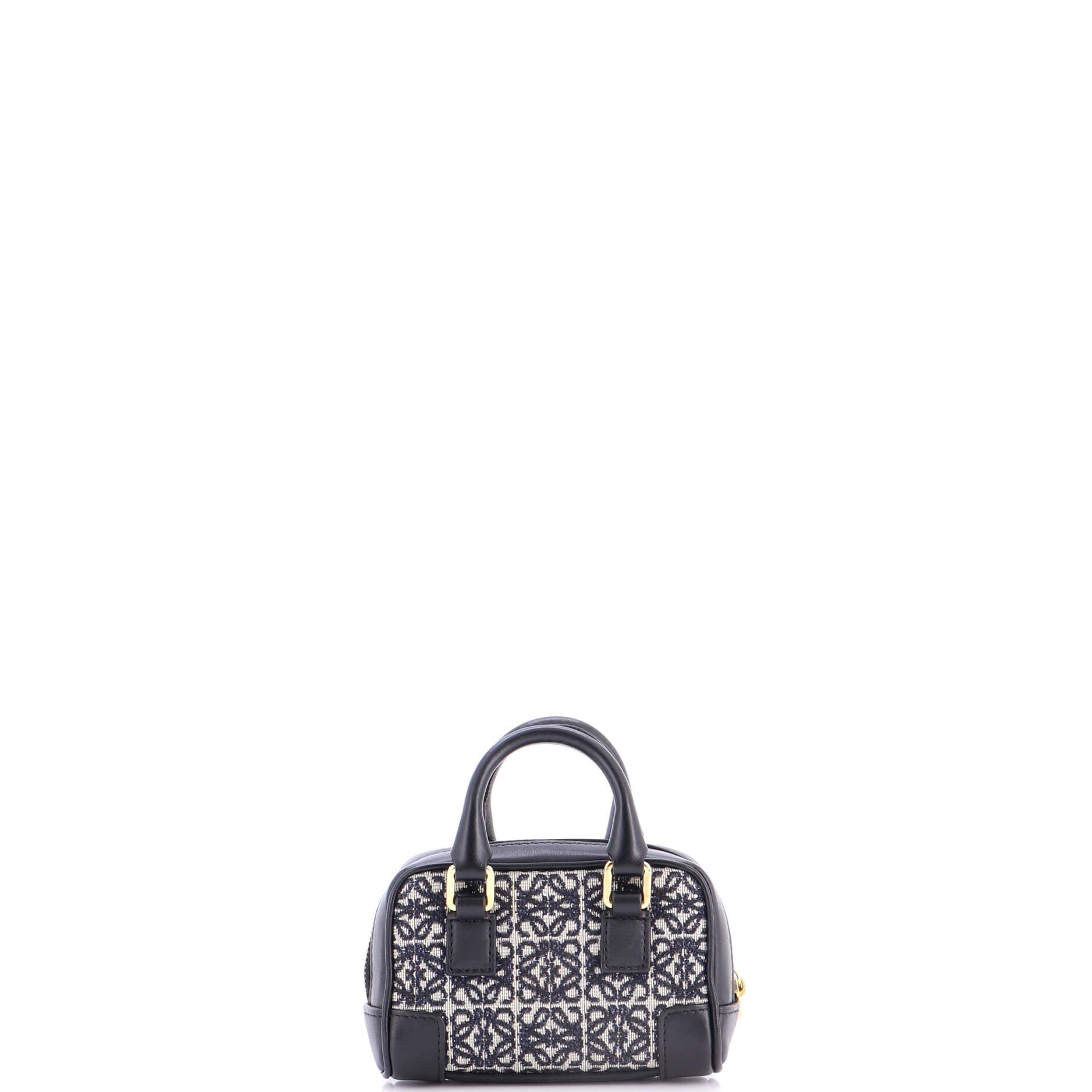 Amazona Bag Leather and Jacquard Canvas Nano