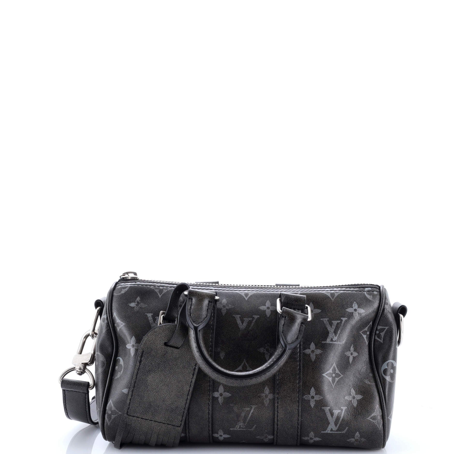 Keepall Bandouliere Bag Brushed Monogram Leather 25