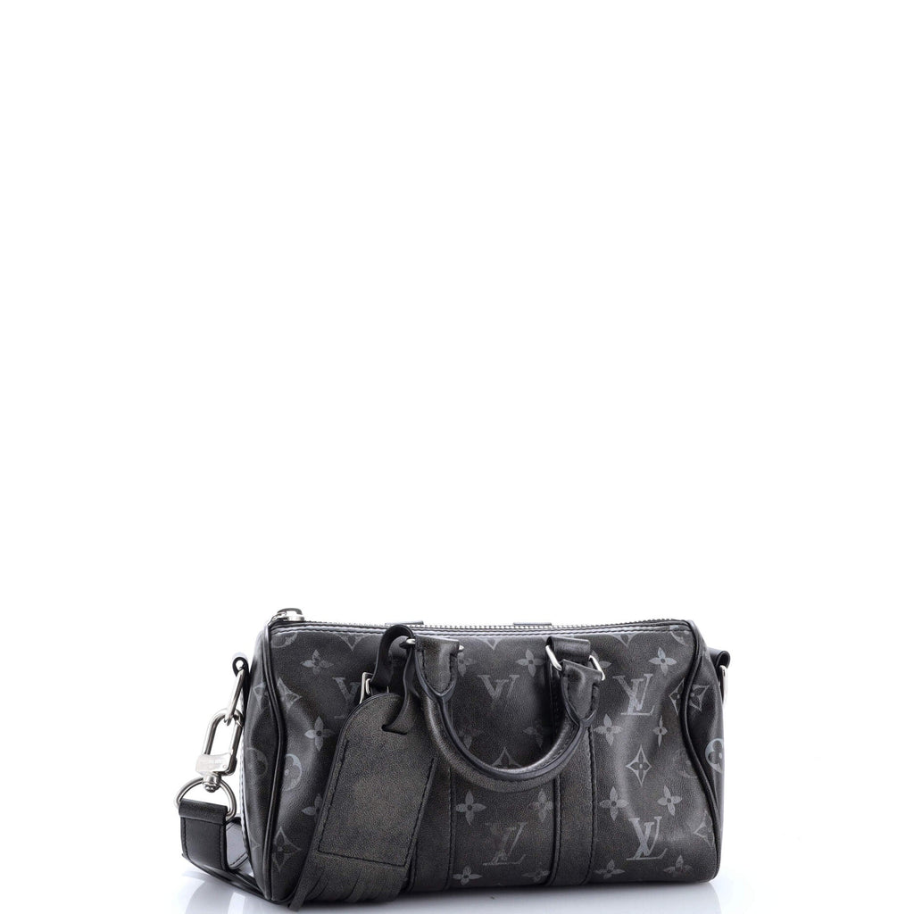 Keepall Bandouliere Bag Brushed Monogram Leather 25
