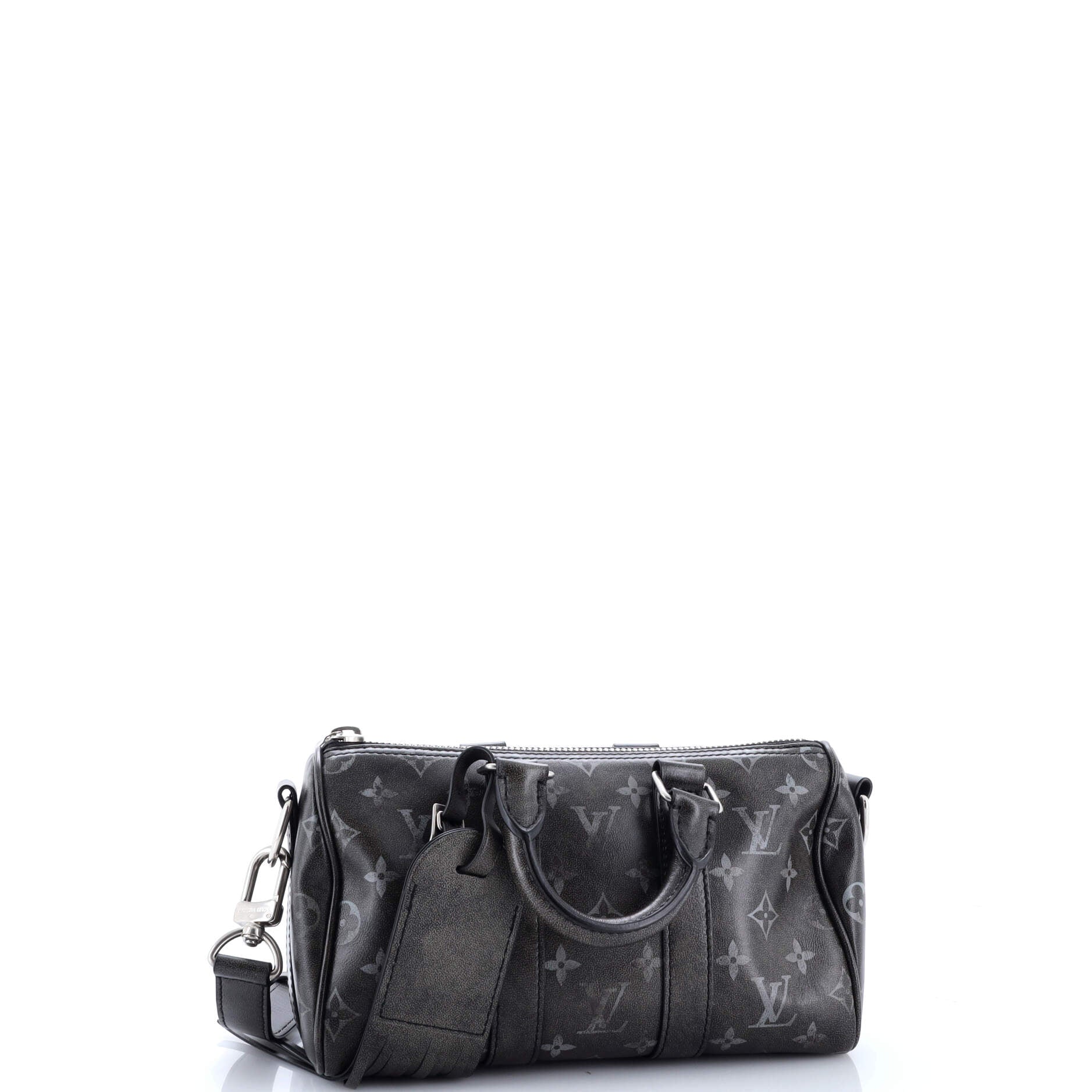 Keepall Bandouliere Bag Brushed Monogram Leather 25