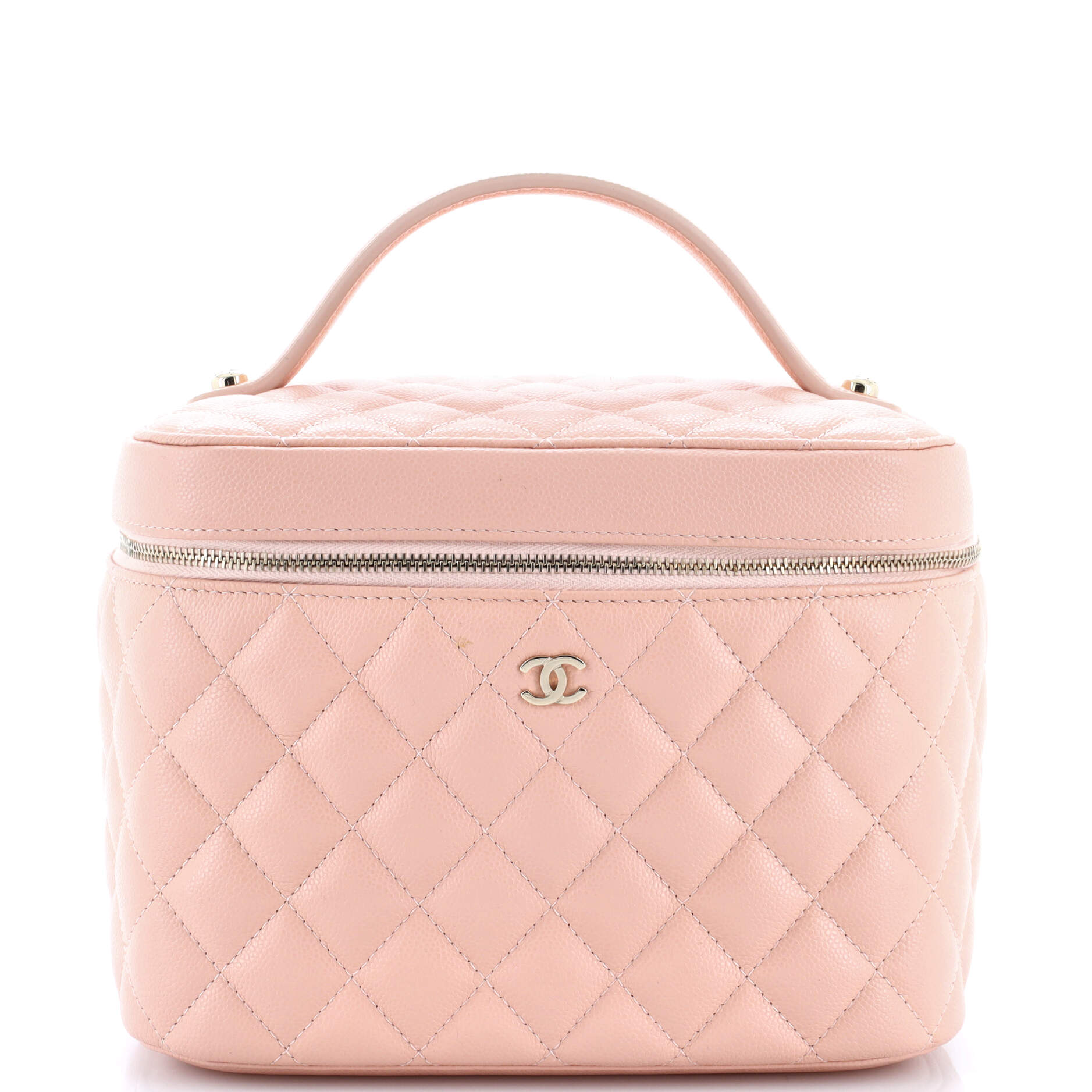 Classic Vanity Case Quilted Caviar Medium