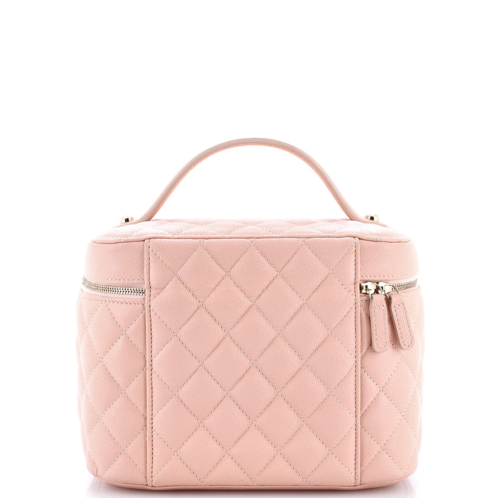 Classic Vanity Case Quilted Caviar Medium