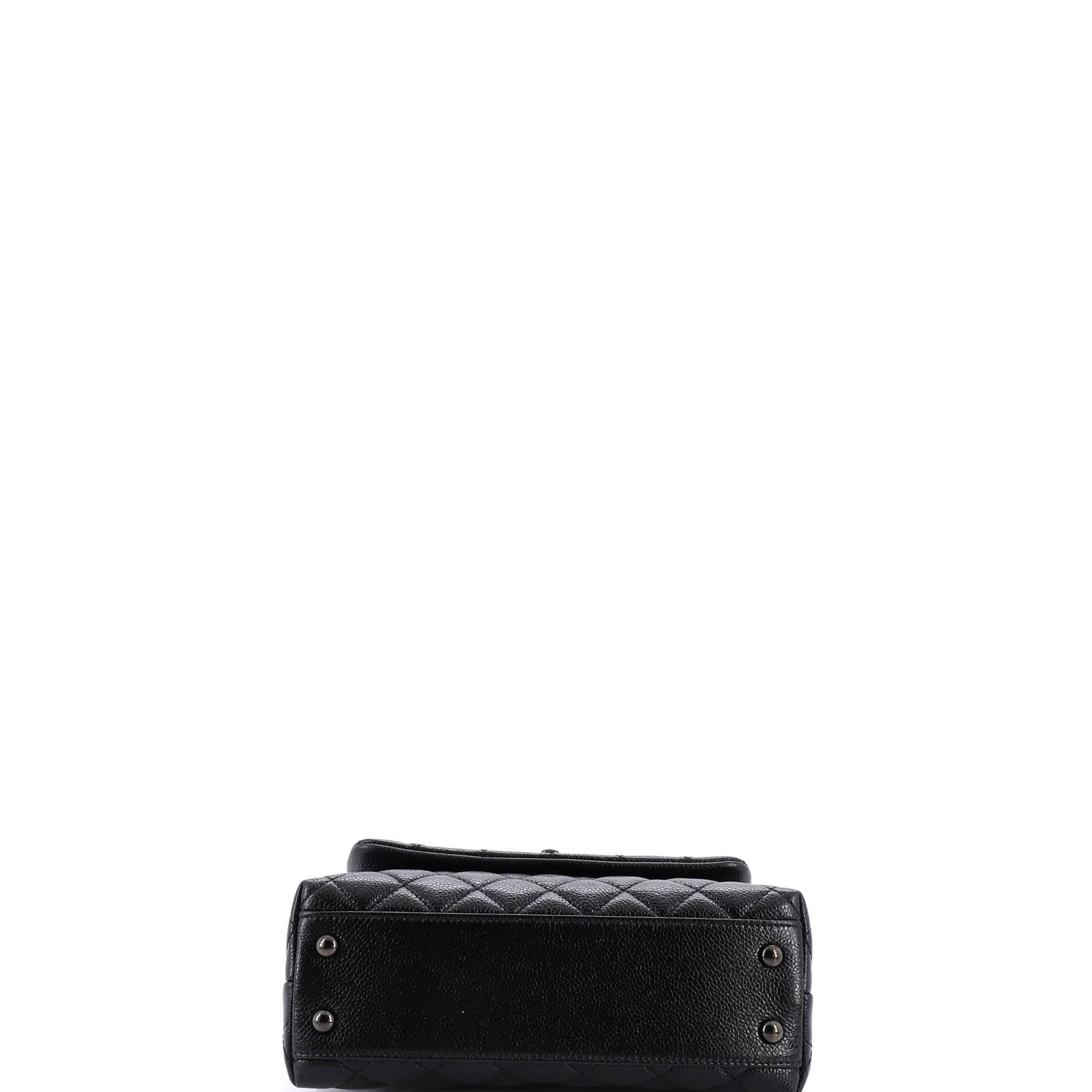 So Black Coco Top Handle Bag Quilted Caviar Mini