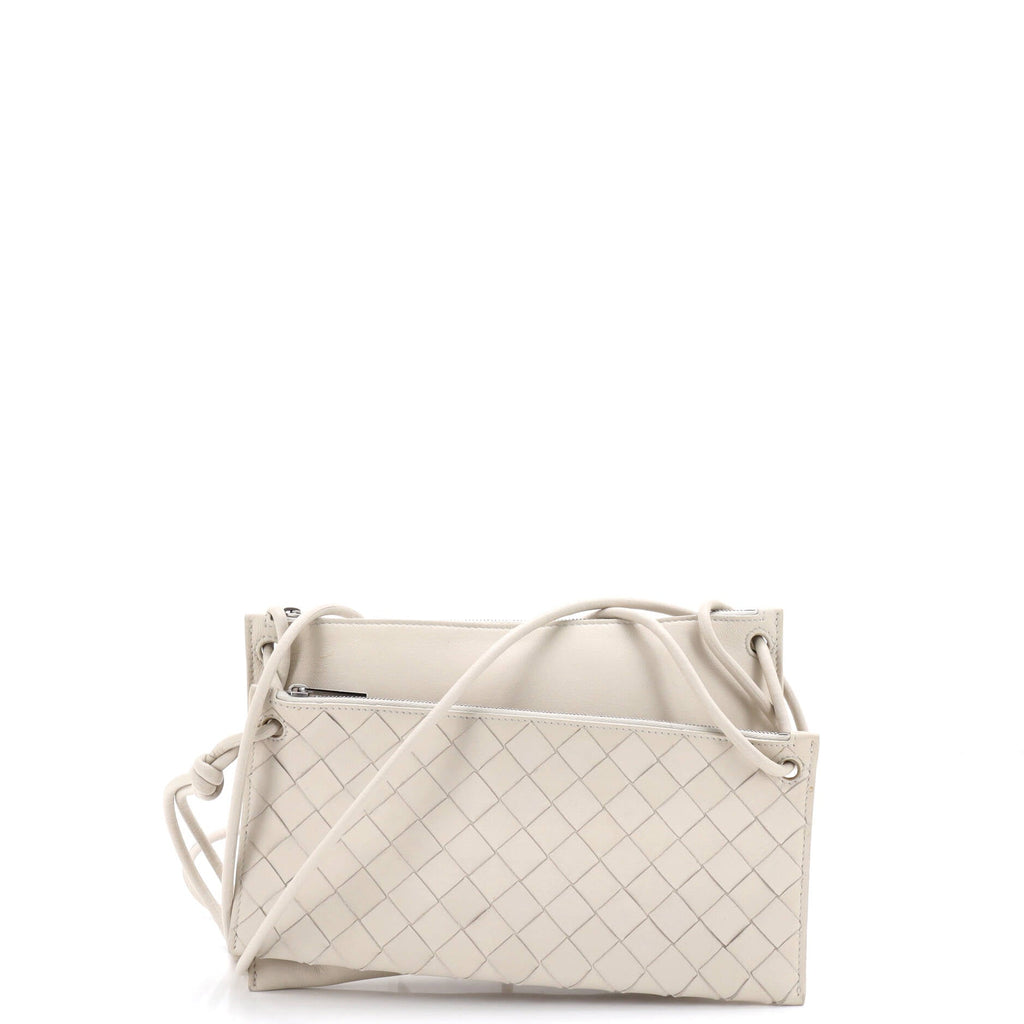 Double Pouch Crossbody Bag Intrecciato Nappa