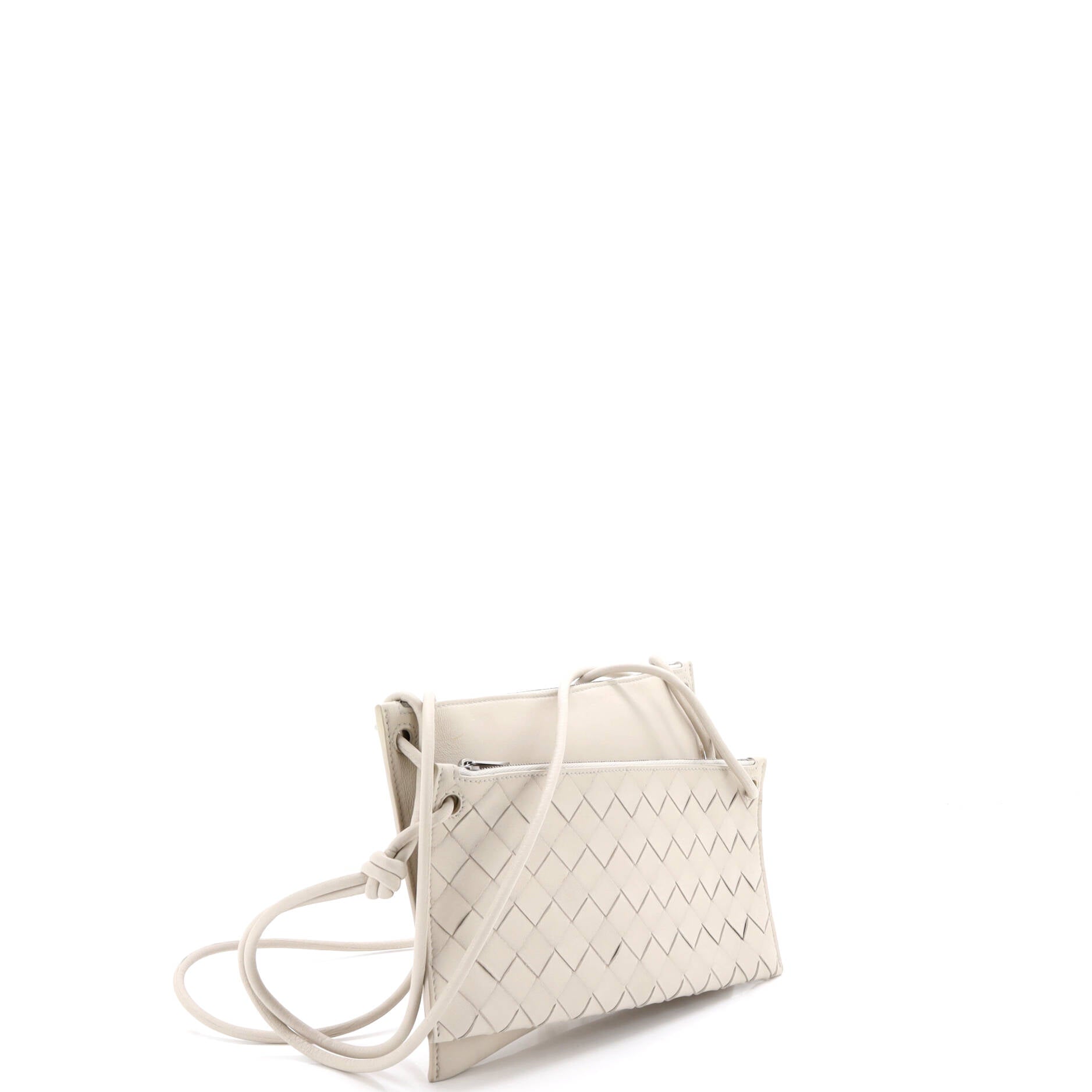 Double Pouch Crossbody Bag Intrecciato Nappa