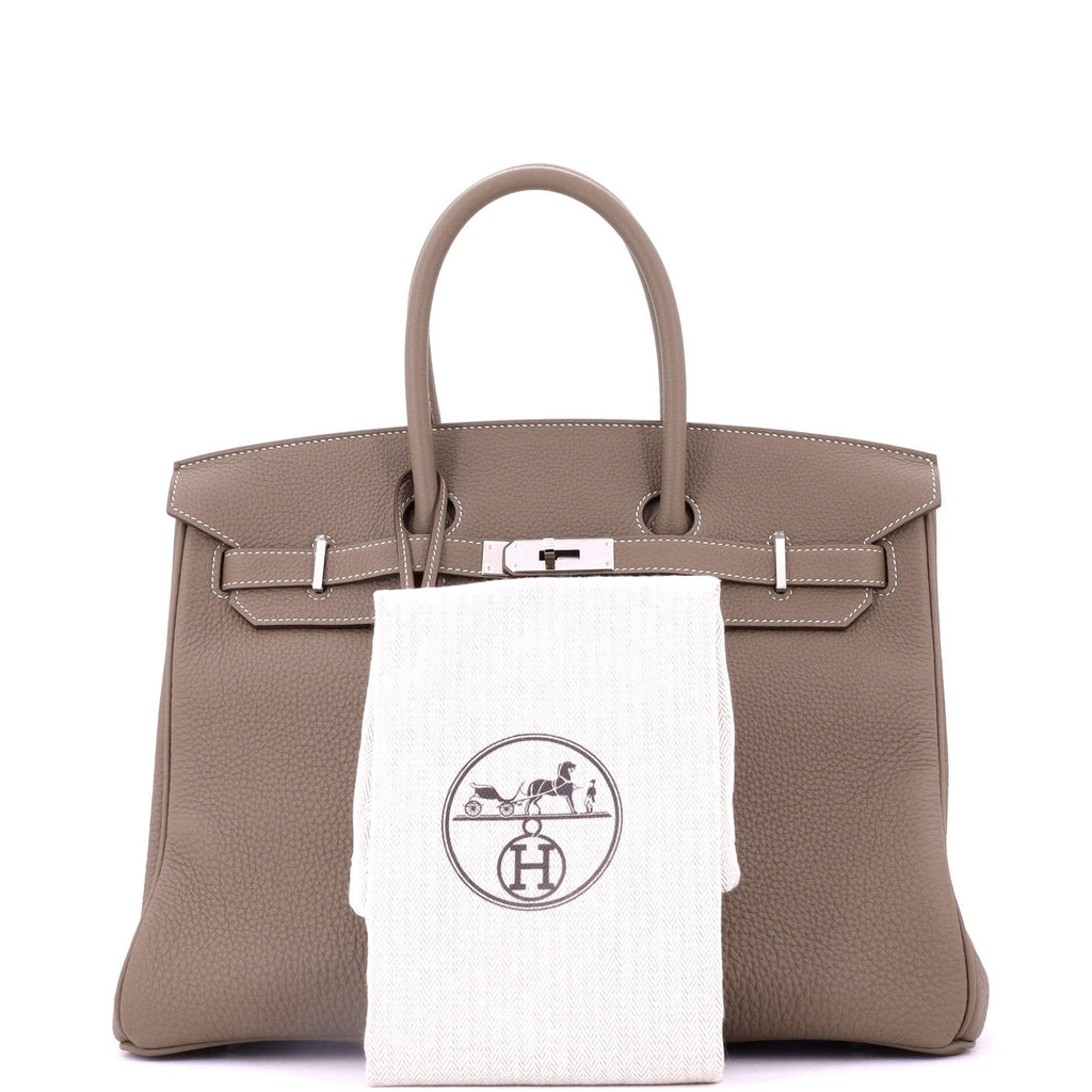Birkin Handbag Grey Togo with Palladium Hardware 35