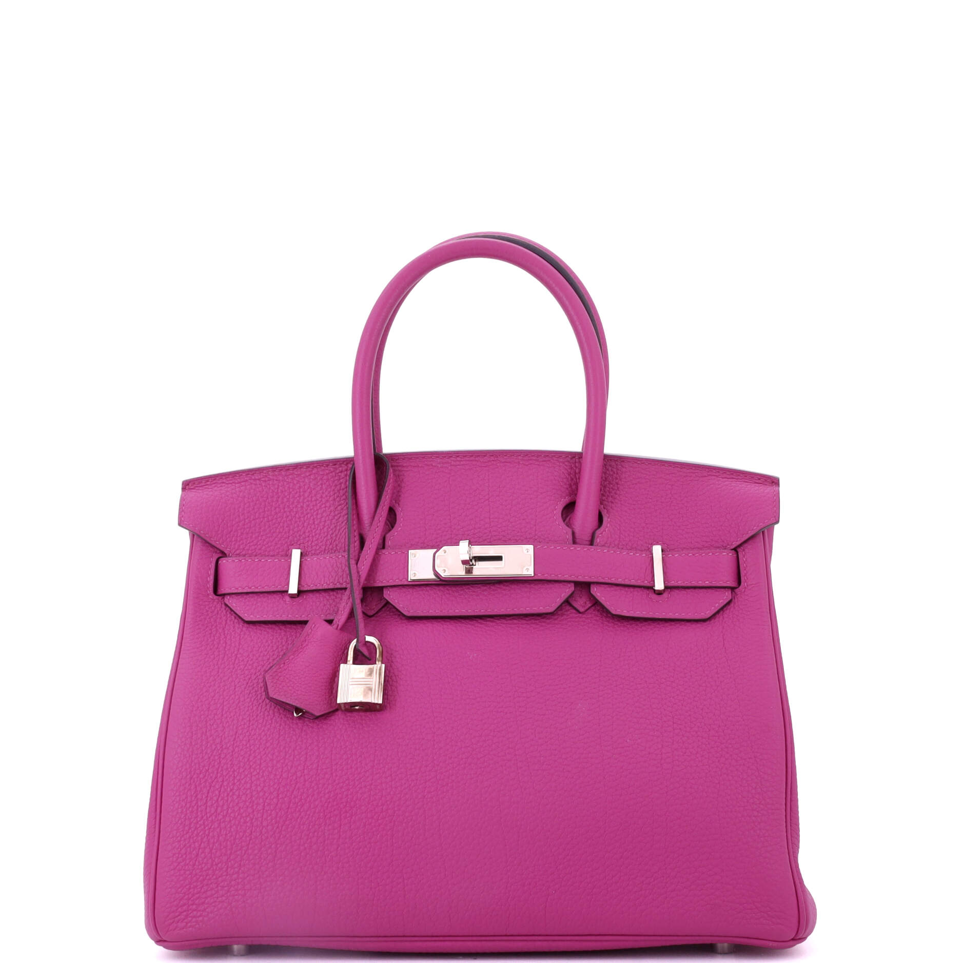 Birkin Handbag Rose Pourpre Togo with Palladium Hardware 30