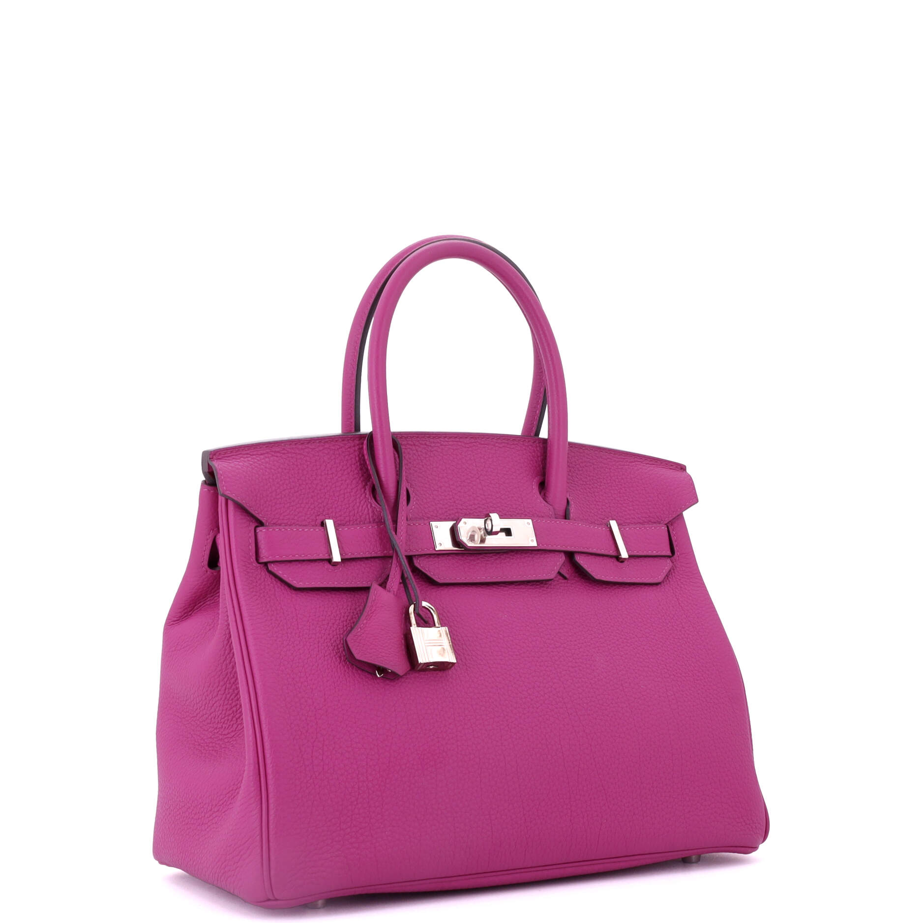 Birkin Handbag Rose Pourpre Togo with Palladium Hardware 30