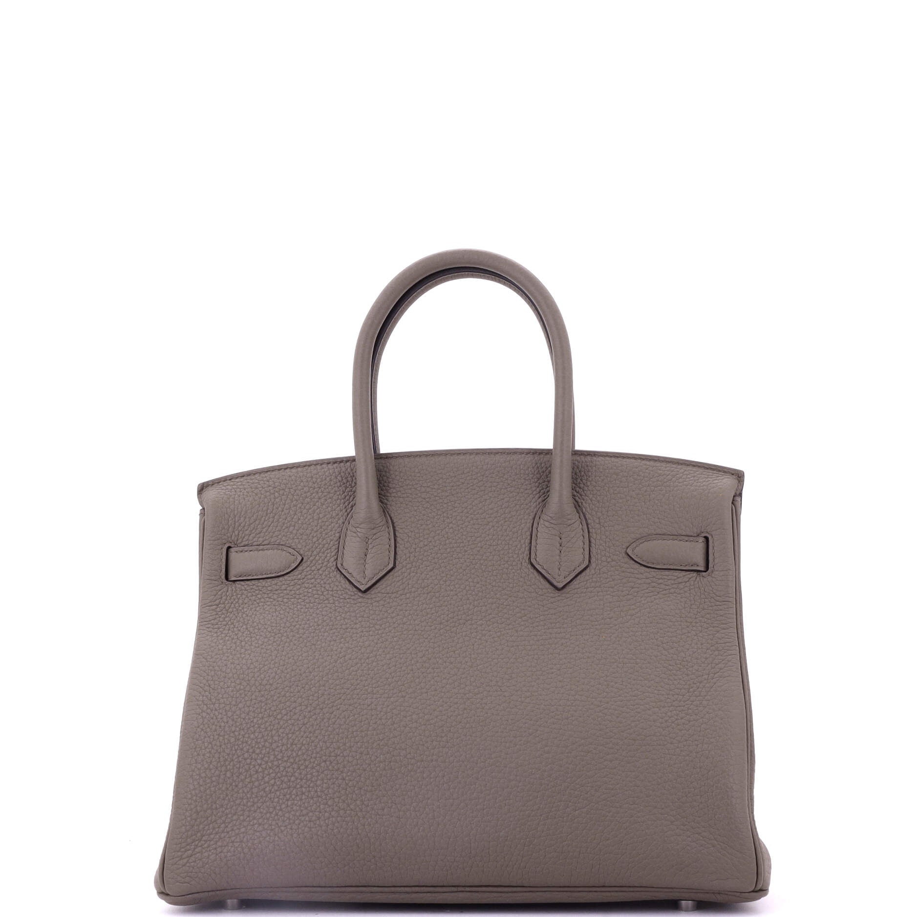 Birkin Handbag Grey Clemence with Palladium Hardware 30