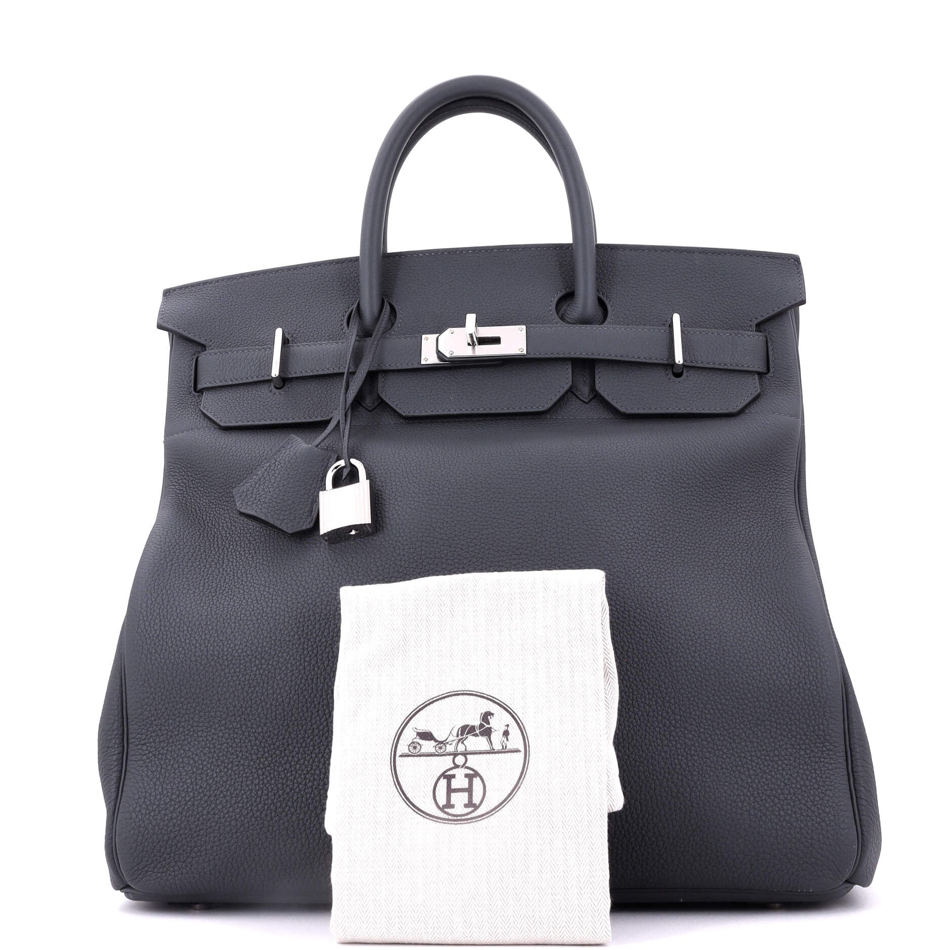HAC Birkin Bag Grey Togo with Palladium Hardware 40