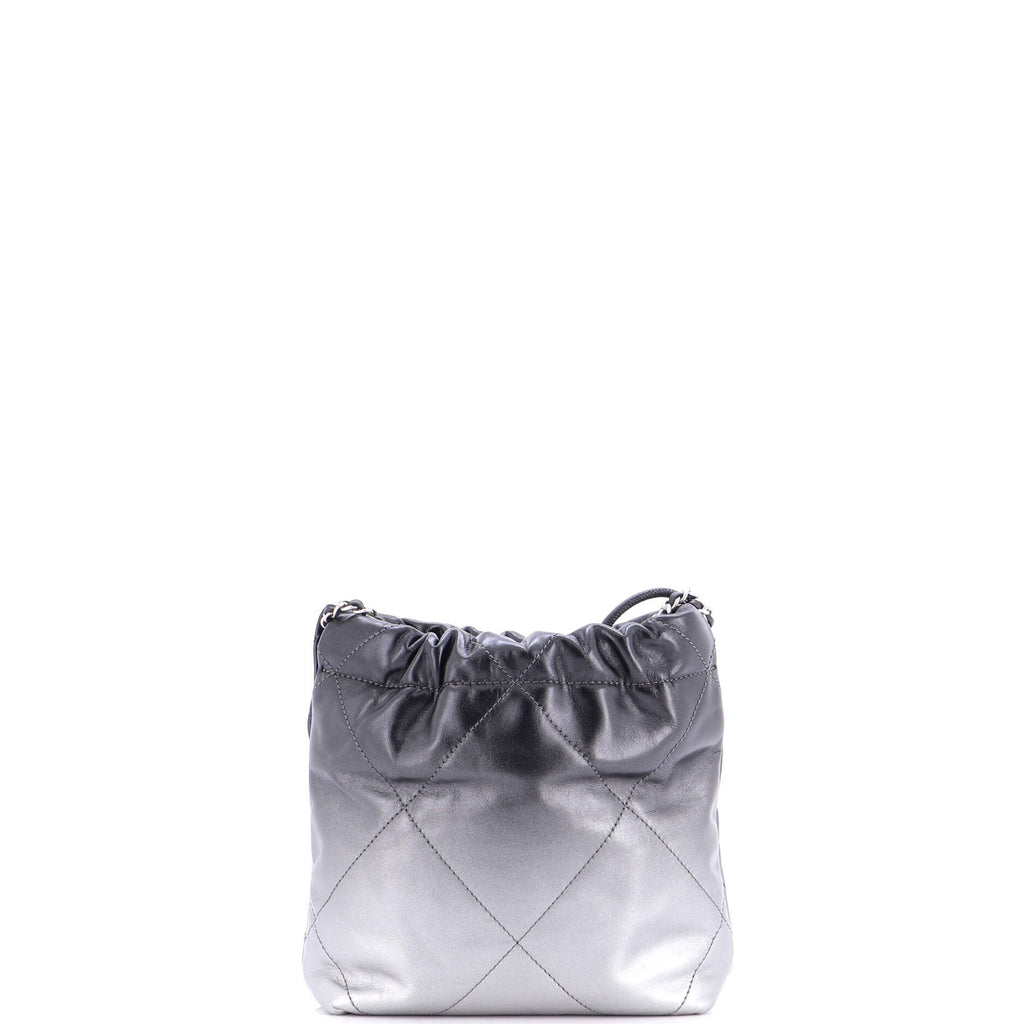 22 Chain Hobo Quilted Metallic Degrade Calfskin Mini