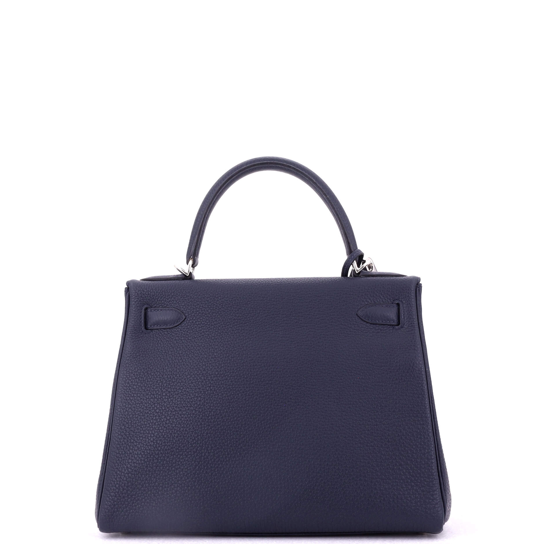 Kelly Handbag Bleu Nuit Togo with Palladium Hardware 28