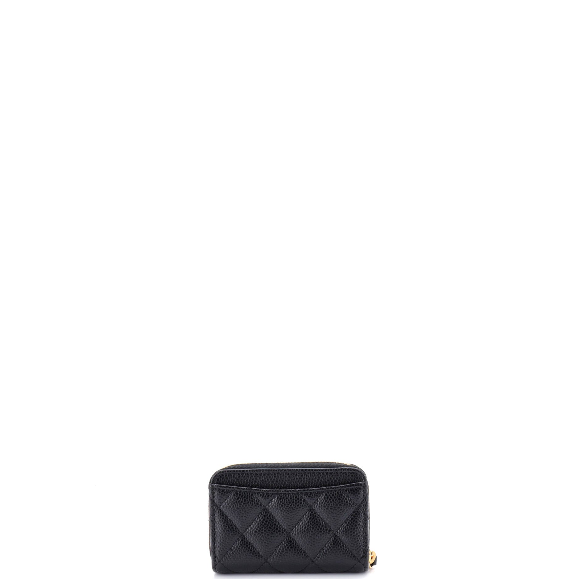 CC Zip Coin Purse Quilted Caviar Small