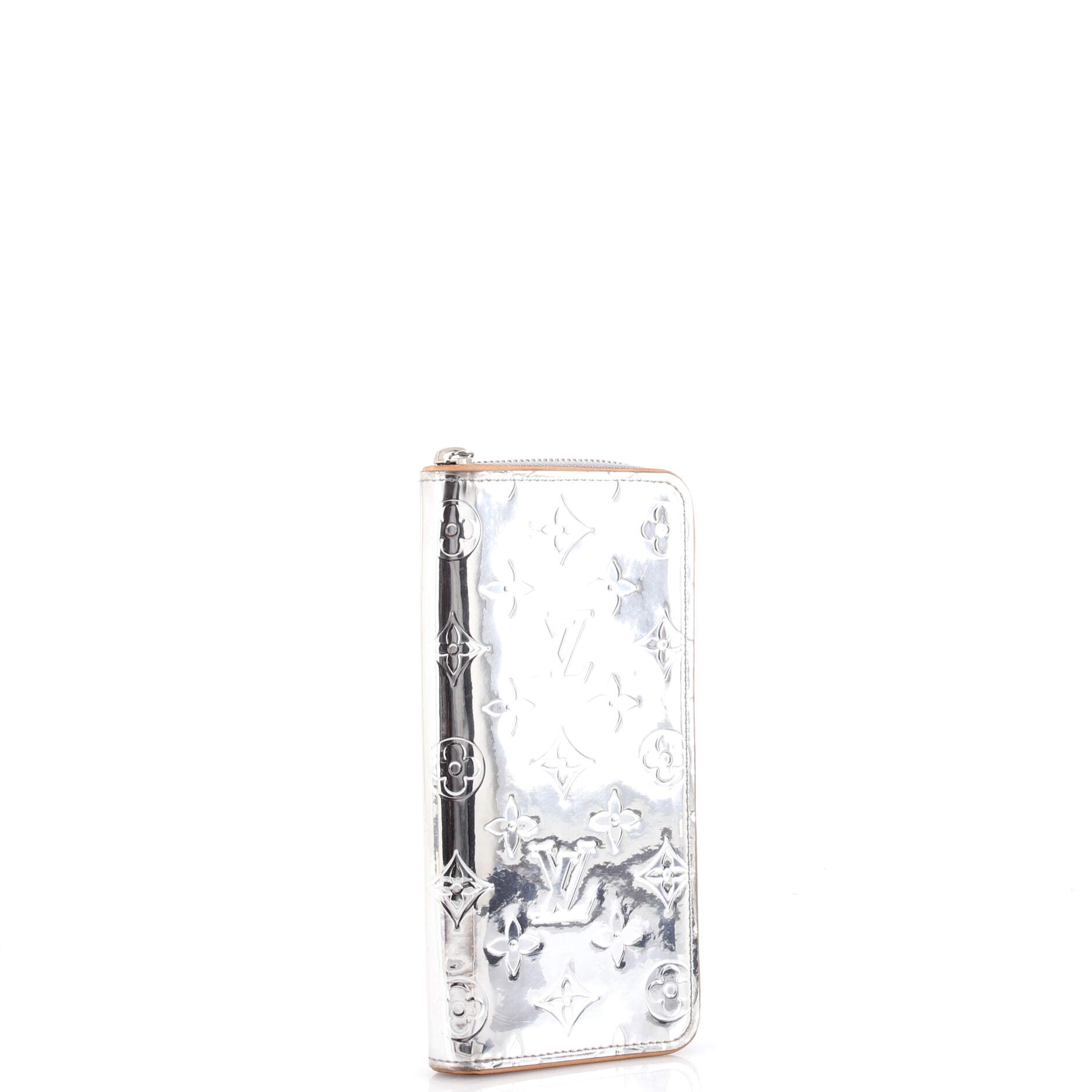 Zippy Wallet Monogram Mirror Coated Canvas Vertical