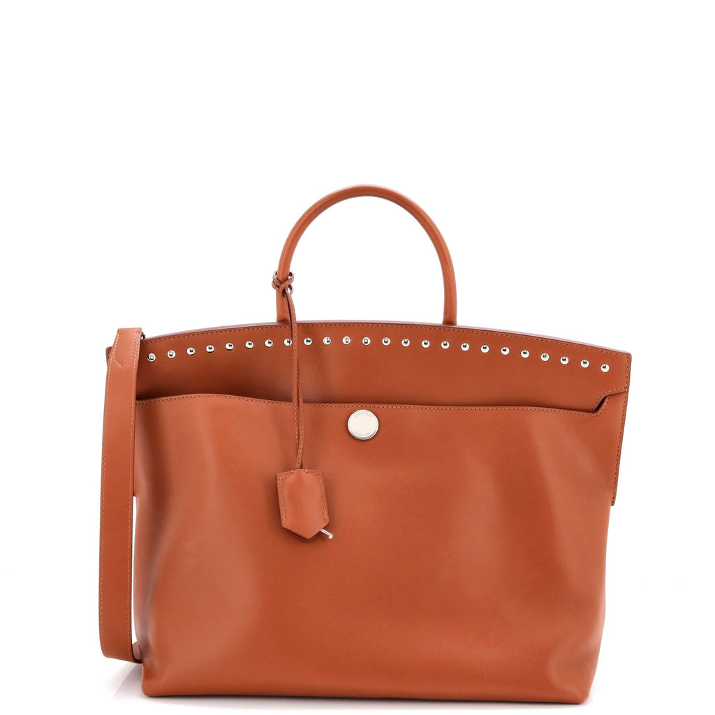 Society Top Handle Bag Studded Leather Large