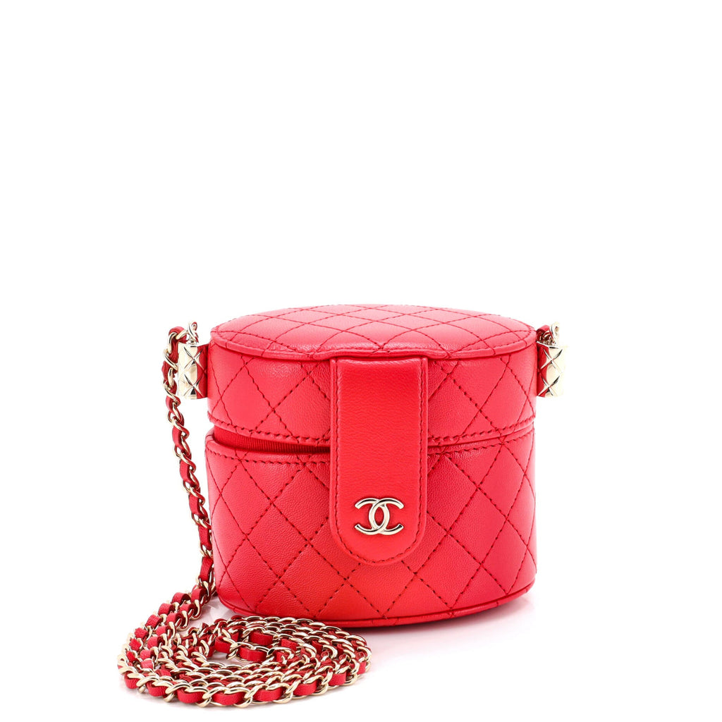 CC Allure Vanity Case with Chain Quilted Lambskin Mini