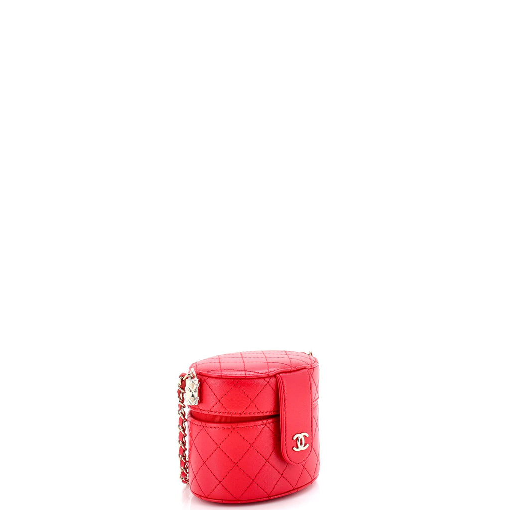 CC Allure Vanity Case with Chain Quilted Lambskin Mini