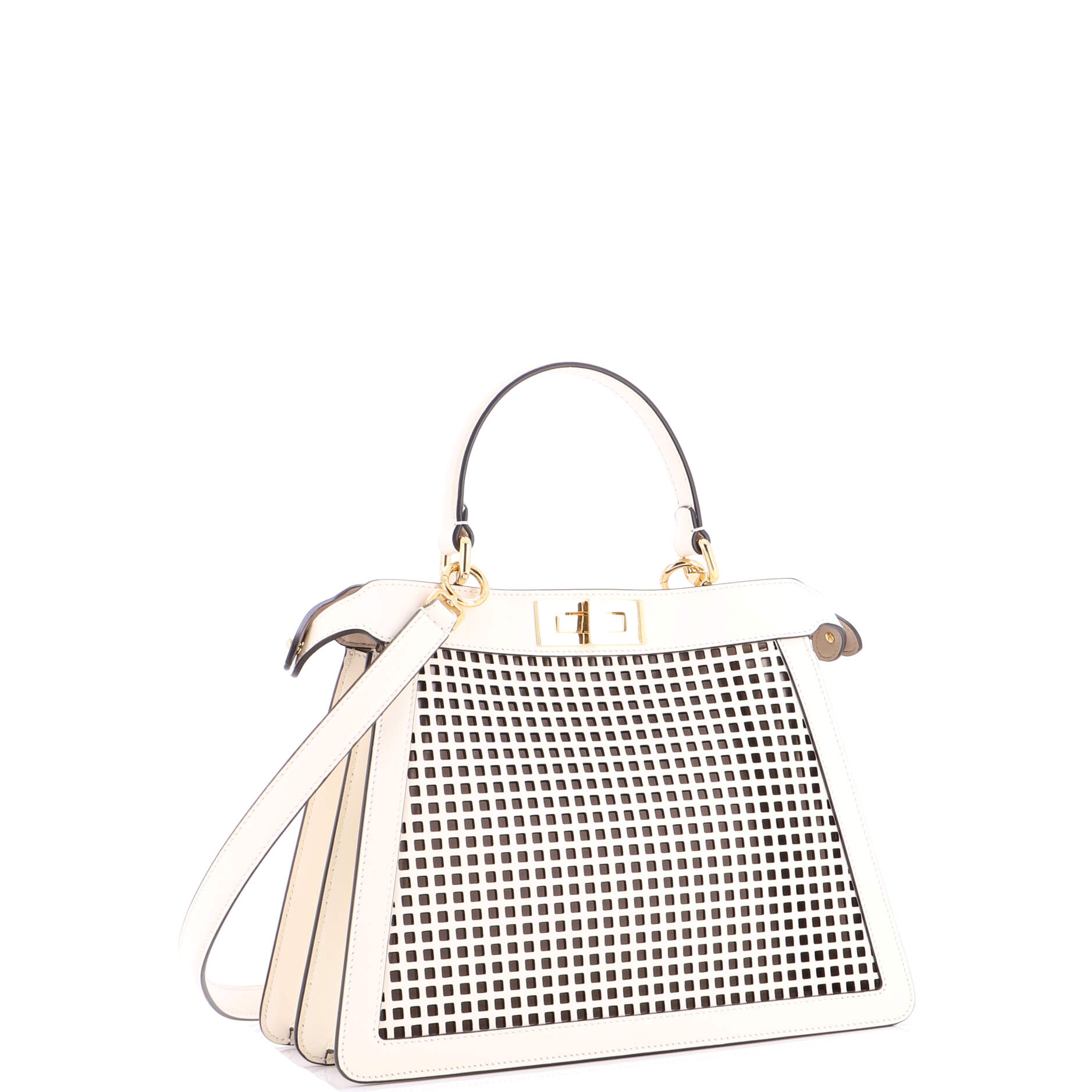 Peekaboo ISeeU Bag Perforated Leather Medium