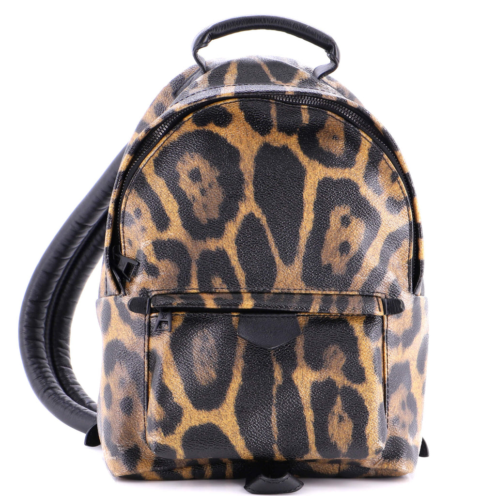Palm Springs Backpack Wild Animal Print Canvas PM