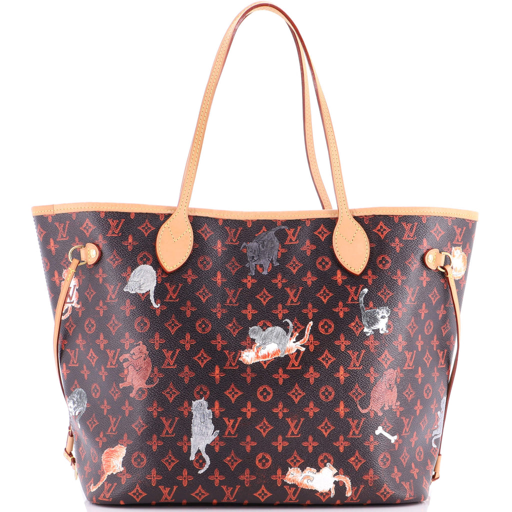 Neverfull NM Tote Limited Edition Grace Coddington Catogram Canvas MM