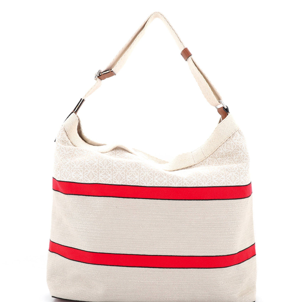 Open Crossbody Tote Anagram Jacquard and Canvas