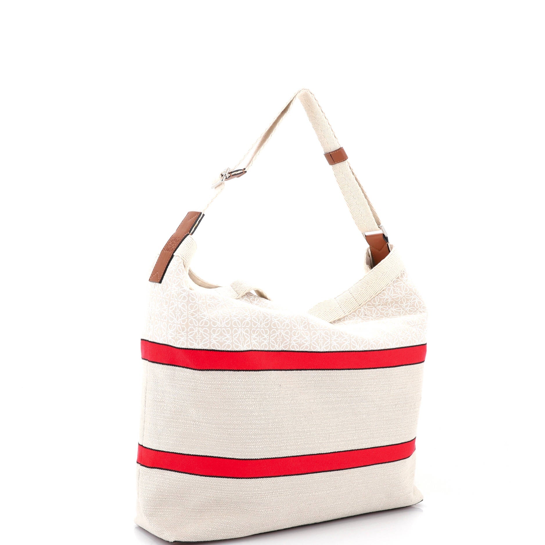 Open Crossbody Tote Anagram Jacquard and Canvas
