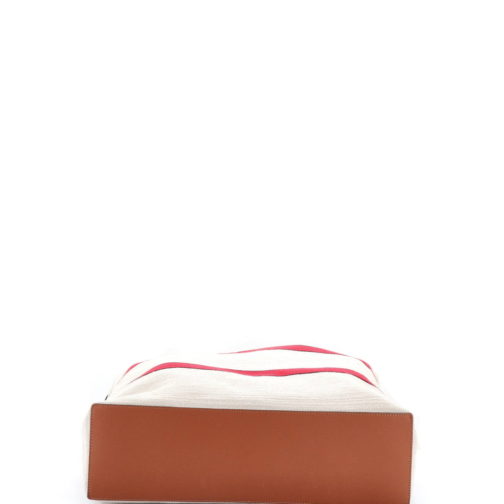Open Crossbody Tote Anagram Jacquard and Canvas
