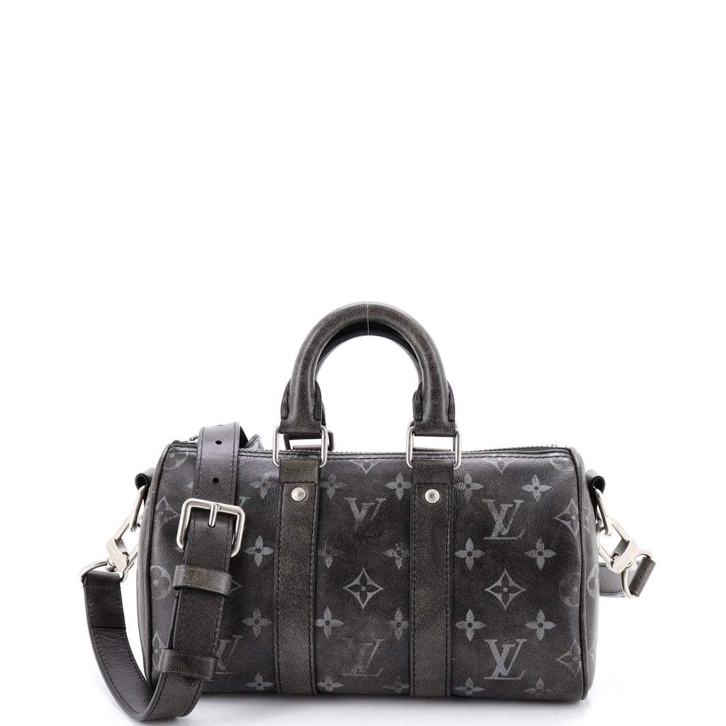 Keepall Bandouliere Bag Brushed Monogram Leather 25
