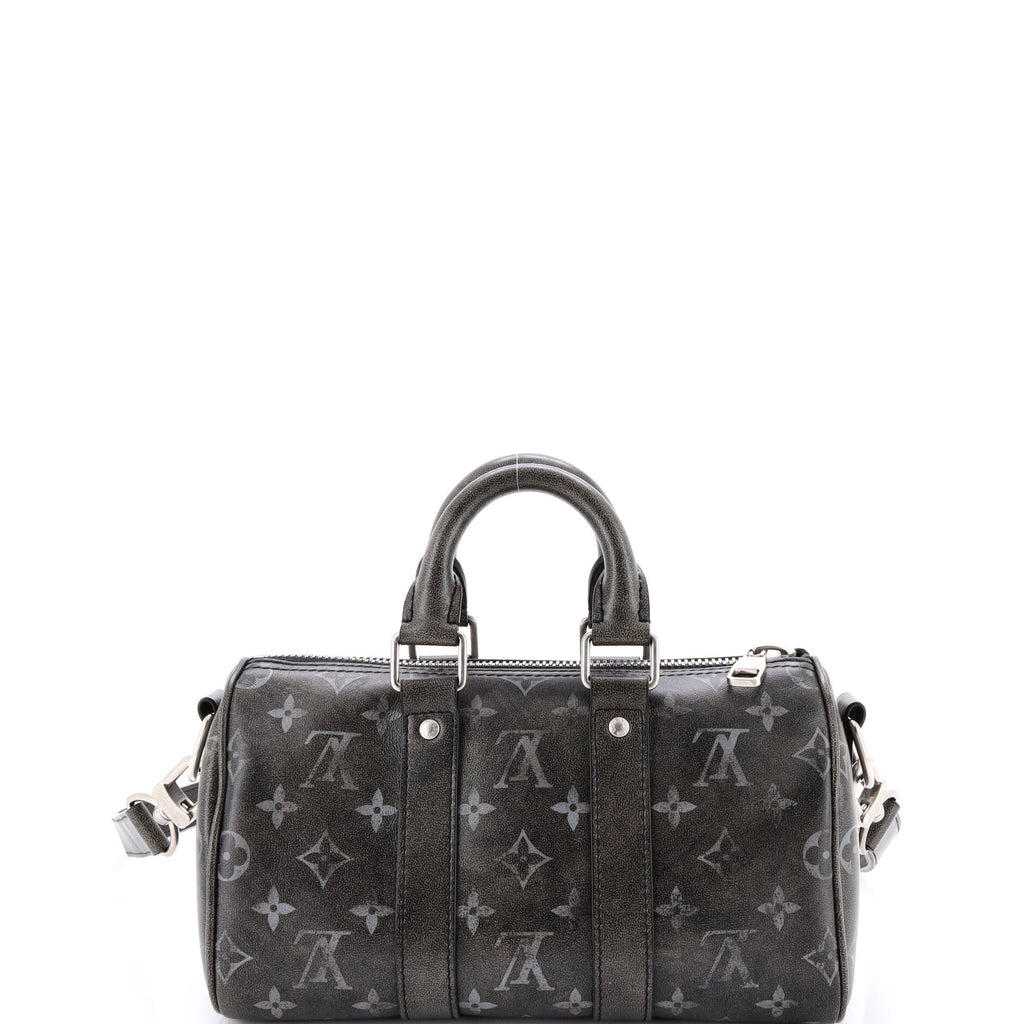Keepall Bandouliere Bag Brushed Monogram Leather 25