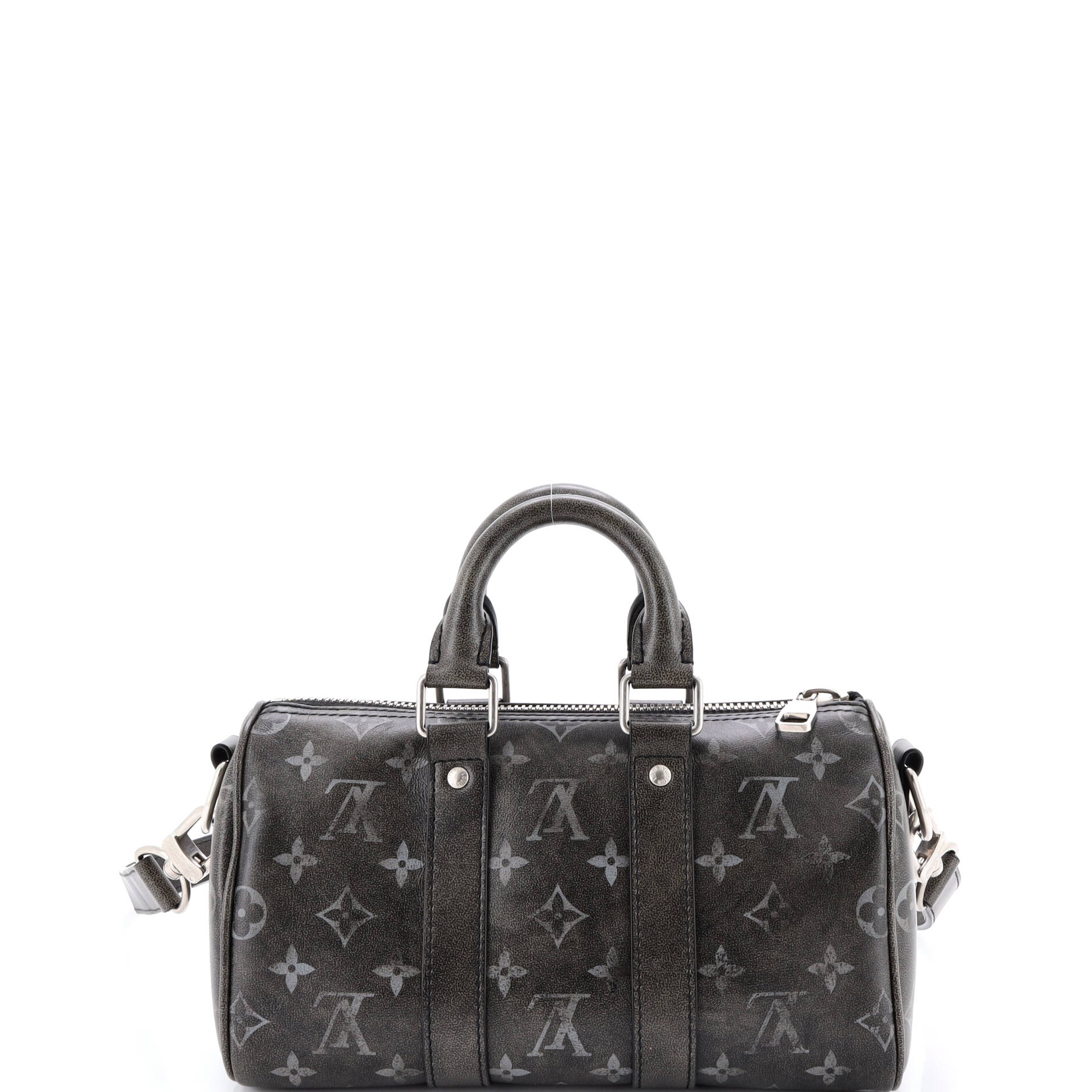 Keepall Bandouliere Bag Brushed Monogram Leather 25