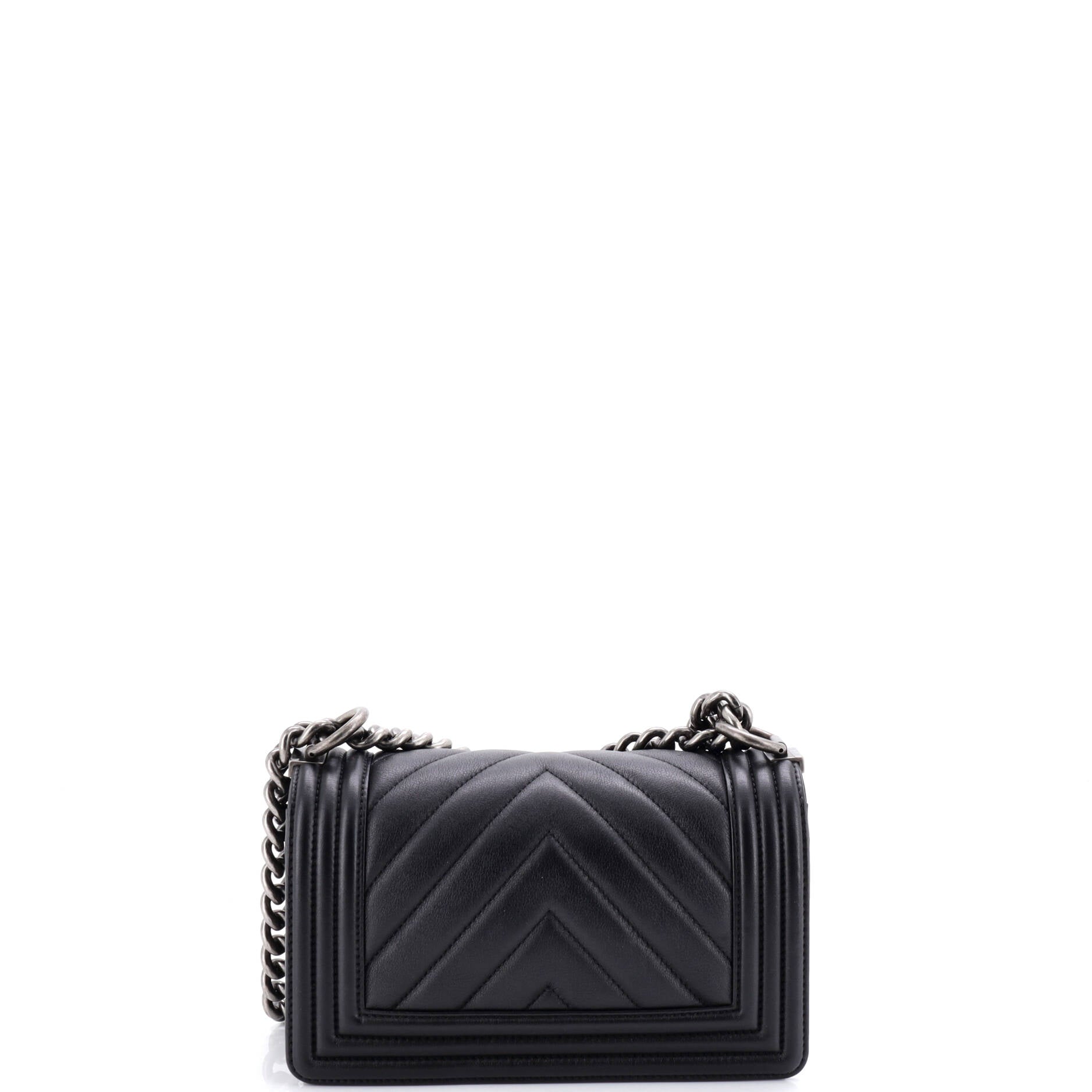 Boy Flap Bag Chevron Lambskin Small