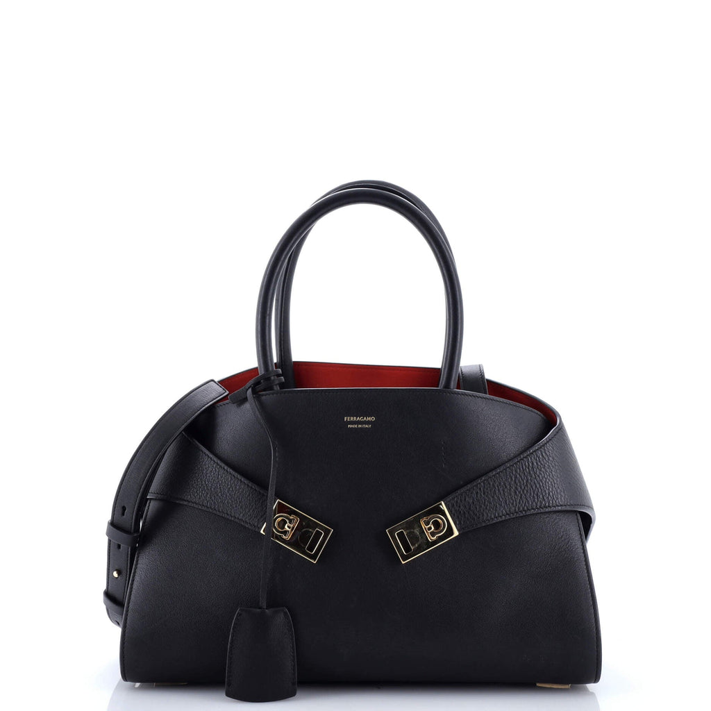 Hug Top Handle Bag Leather Small