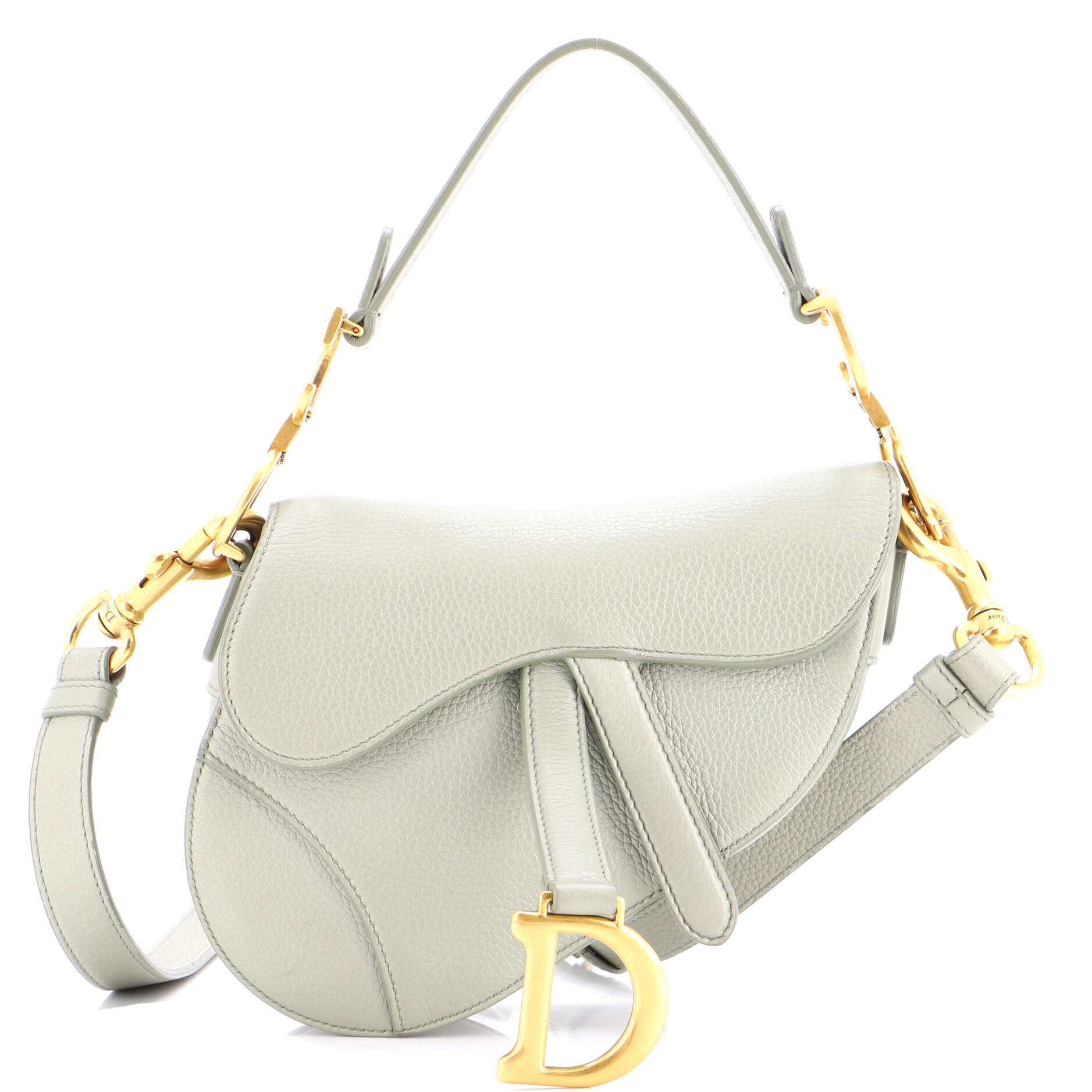 Saddle Handbag with Strap Leather Mini