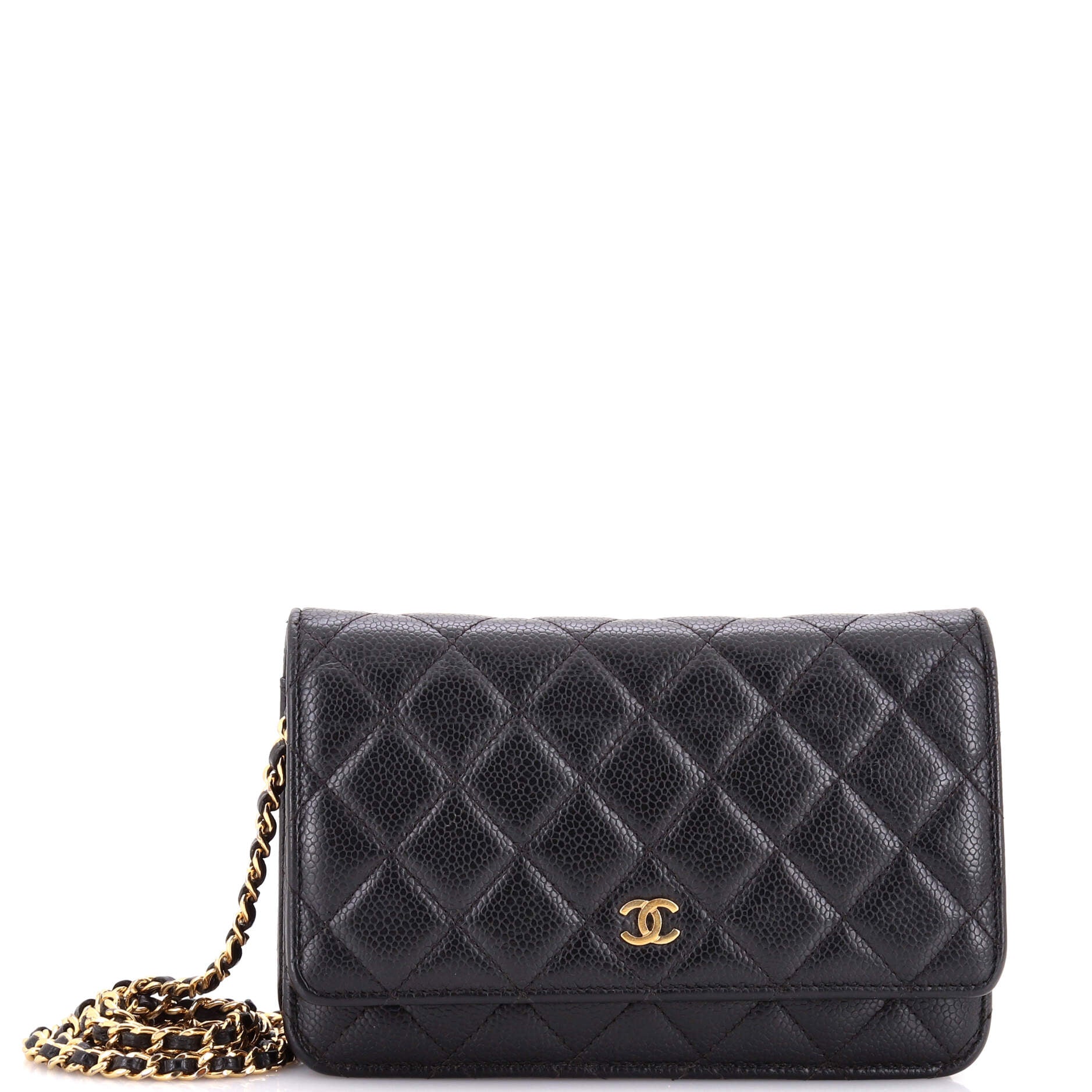 Wallet on Chain Quilted Caviar
